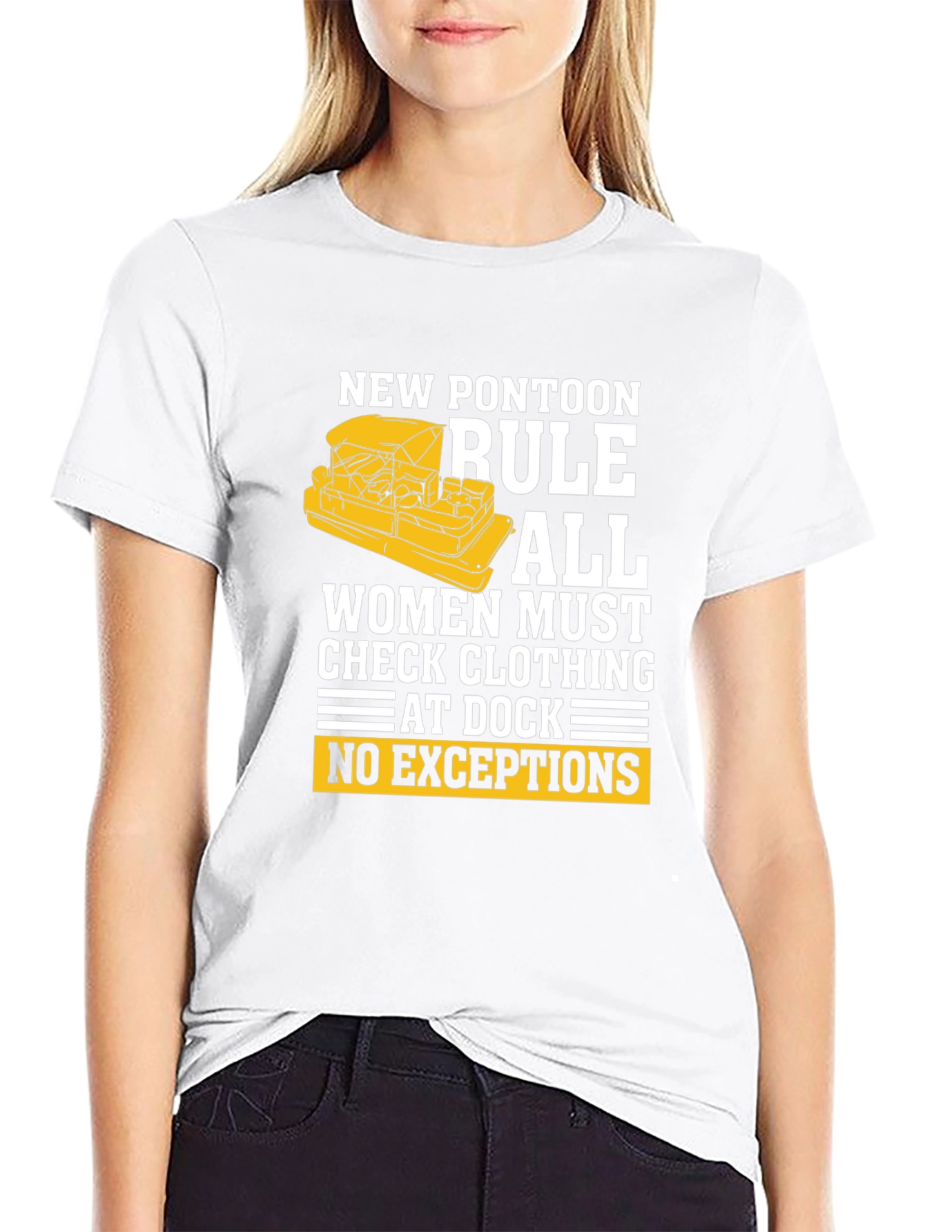 New Pontoon Rule T-Shirt - Womens Clothing Check!