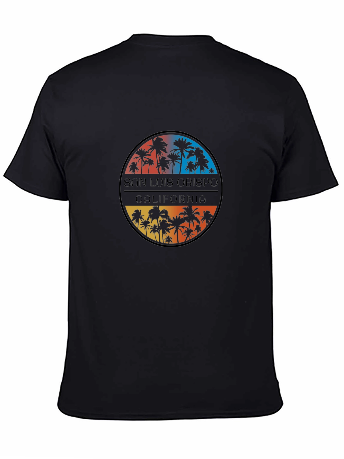 San Luis Obispo California Palms Black T-Shirt