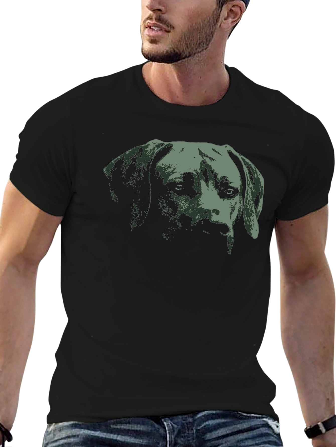 Dog Graphic Tee - Mens Black T-Shirt