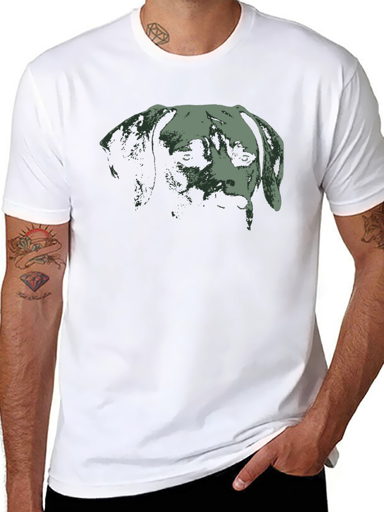 Dog Graphic Tee - Mens Black T-Shirt