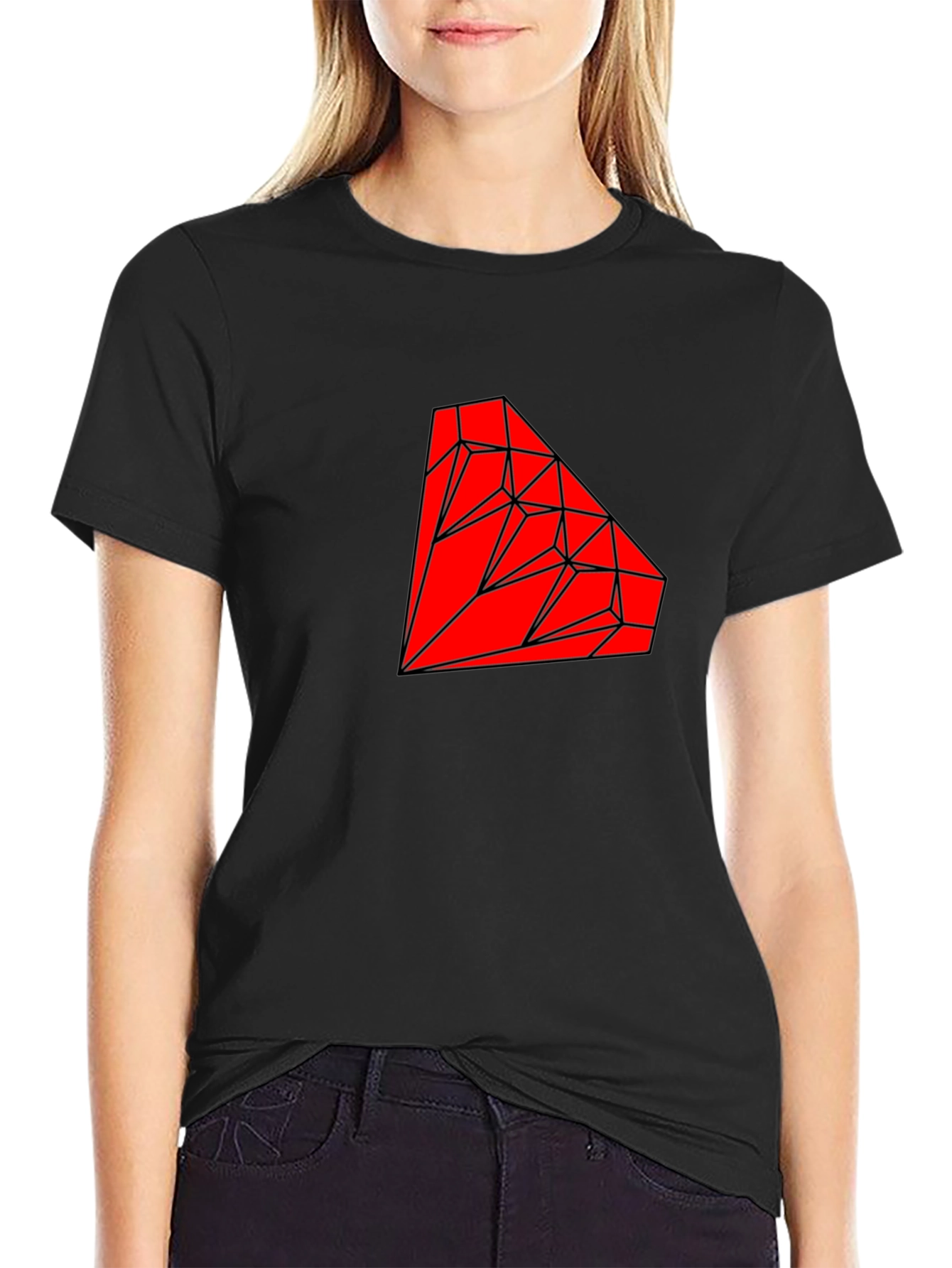 Geometric Diamond Graphic Tee