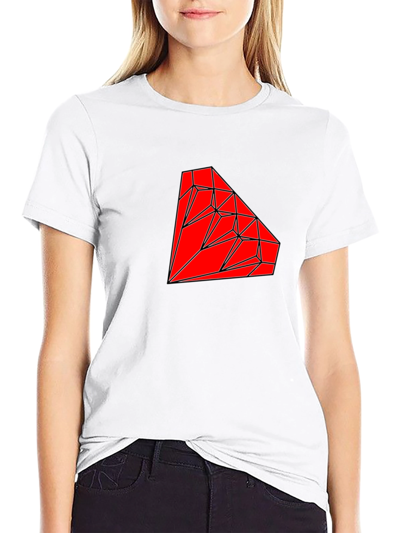 Geometric Diamond Graphic Tee