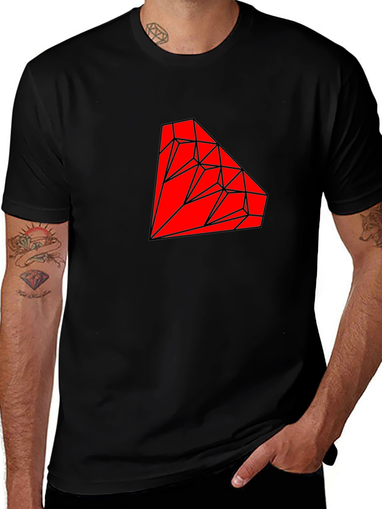 Geometric Diamond Graphic Tee