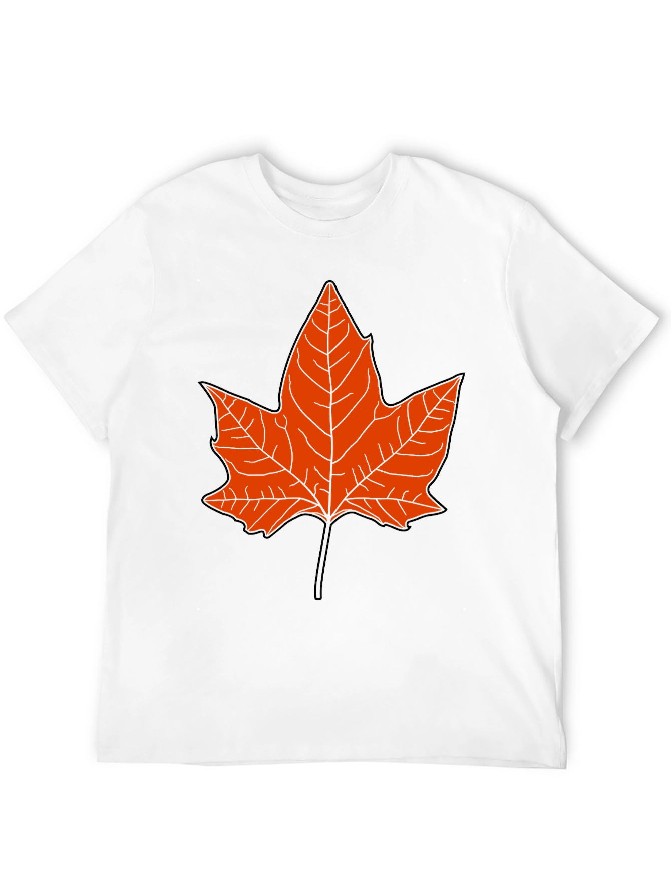 Maple Leaf Graphic Tee - Black