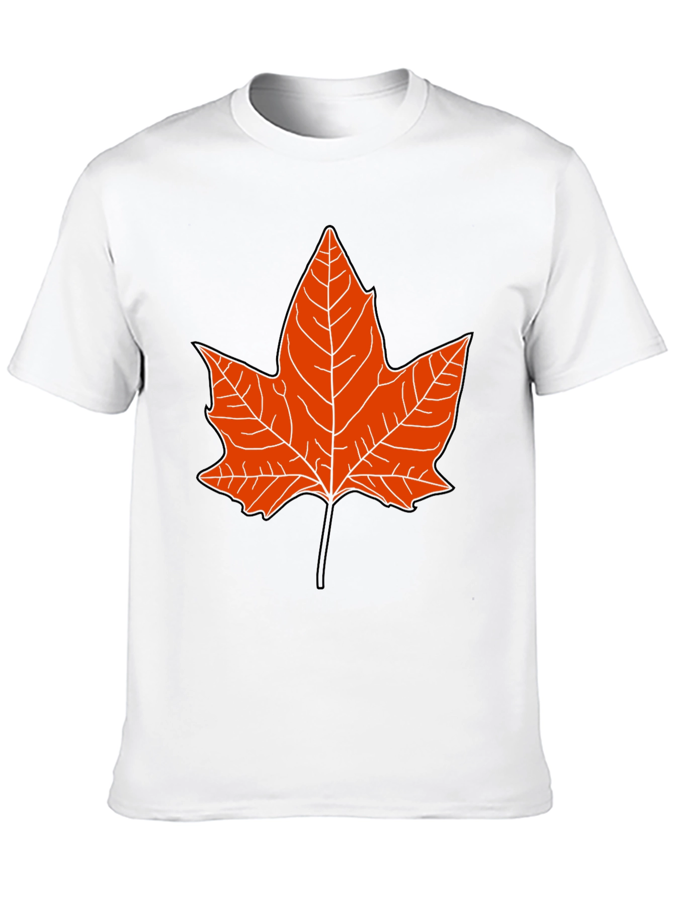 Maple Leaf Graphic Tee - Black