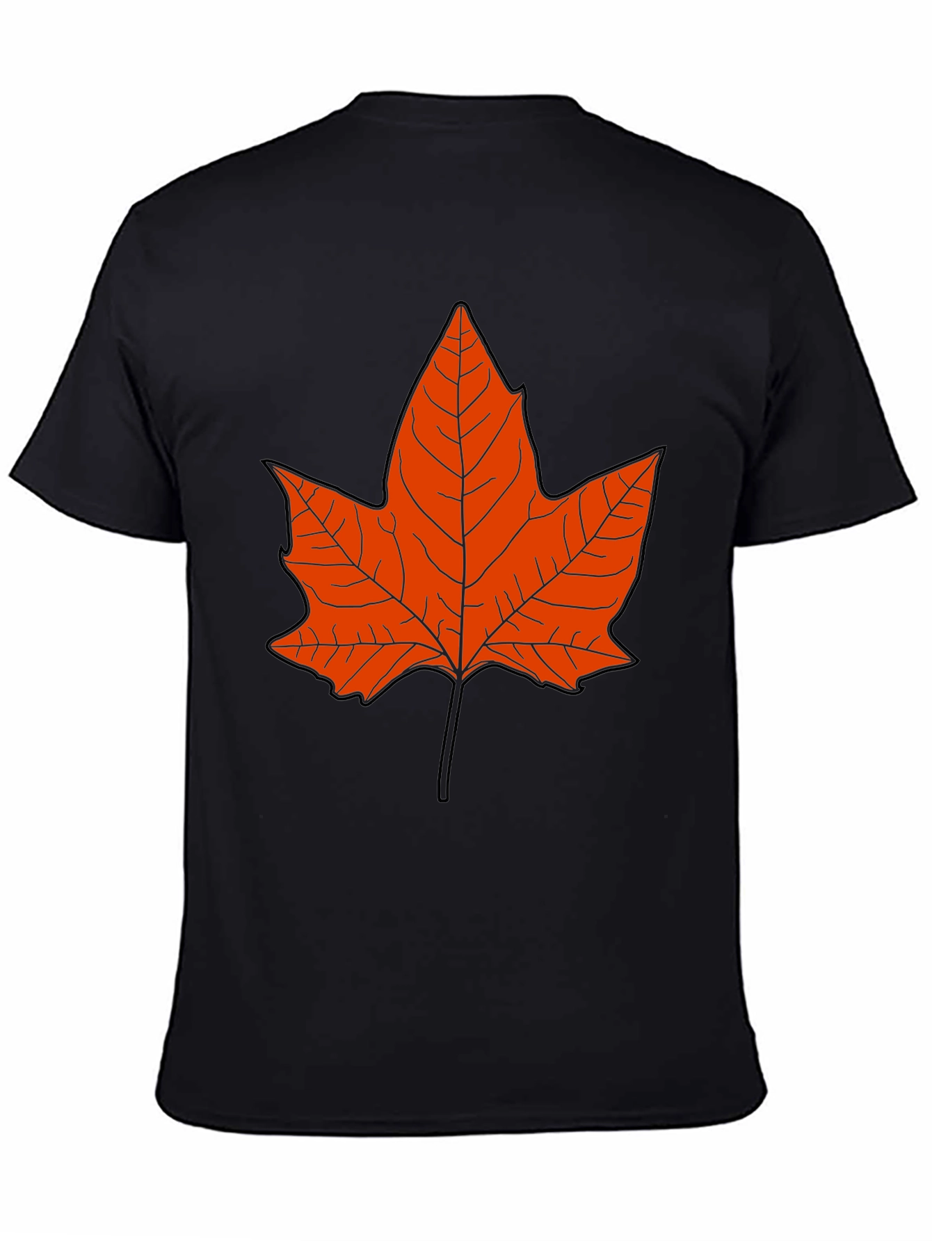 Maple Leaf Graphic Tee - Black