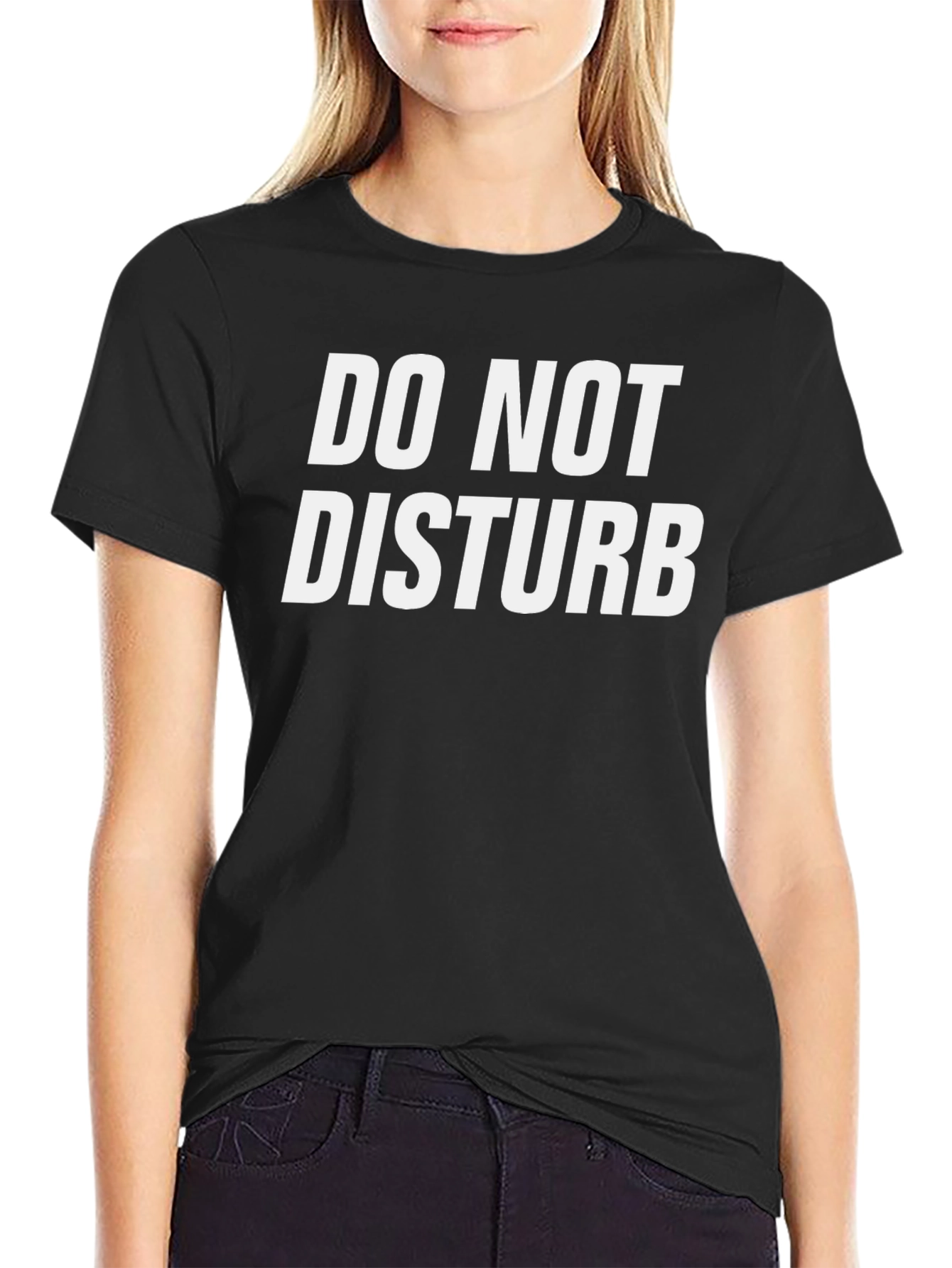 Do Not Disturb Graphic Tee - Black Cotton T-Shirt