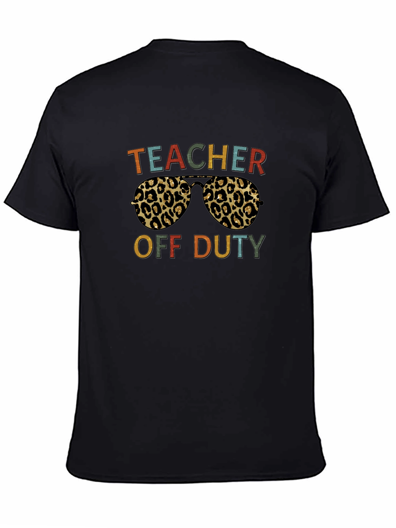 Teacher Off Duty Leopard Sunglasses Graphic T-Shirt