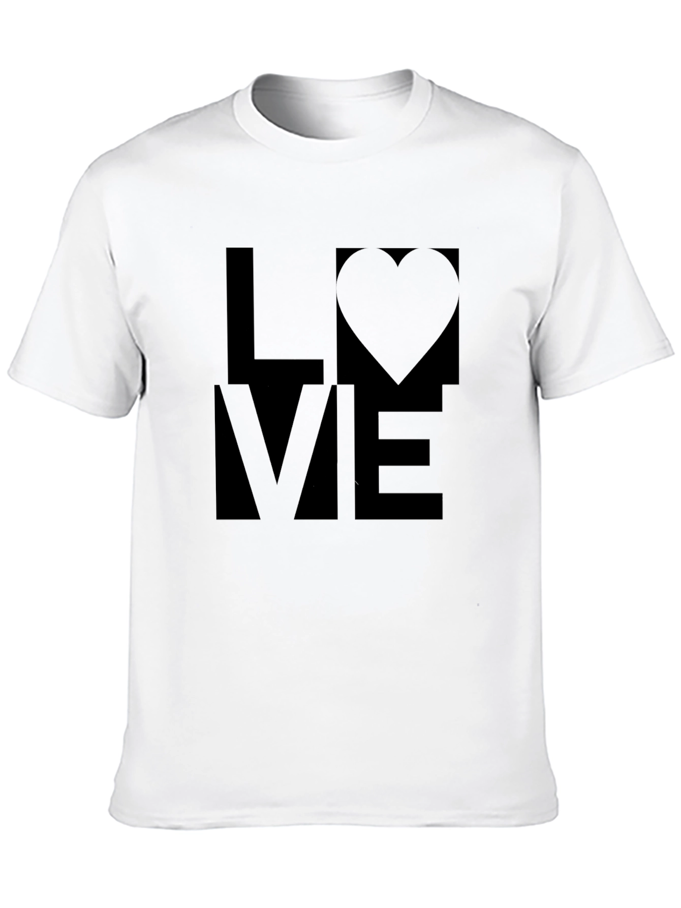 Love Graphic Tee - Solid Black Casual Shirt