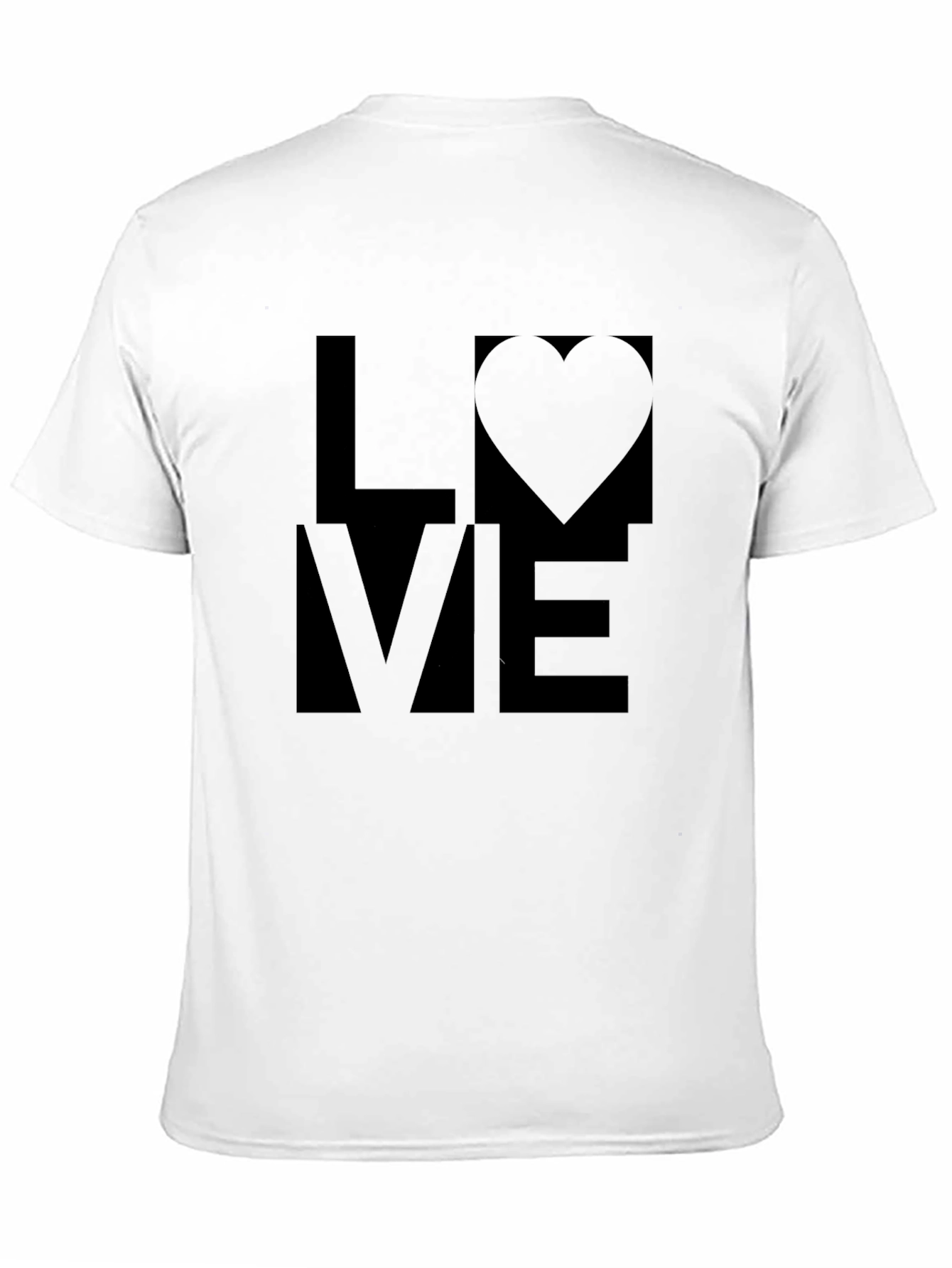 Love Graphic Tee - Solid Black Casual Shirt