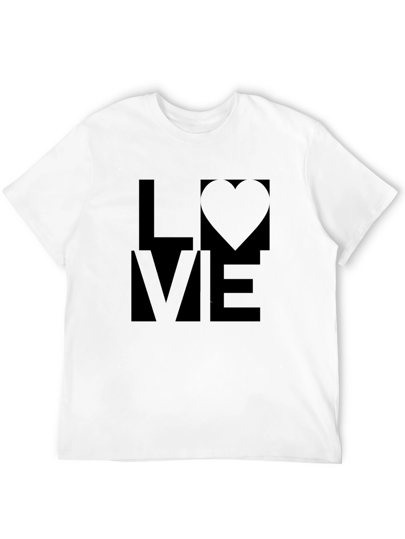 Love Graphic Tee - Solid Black Casual Shirt