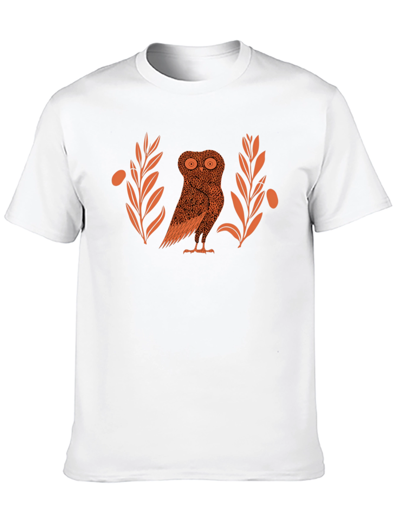 Owl & Olive Branch Graphic T-Shirt - Black