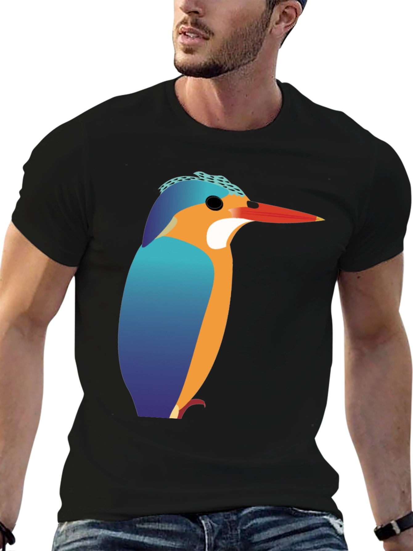 Kingfisher Bird Graphic Tee - Unique Design