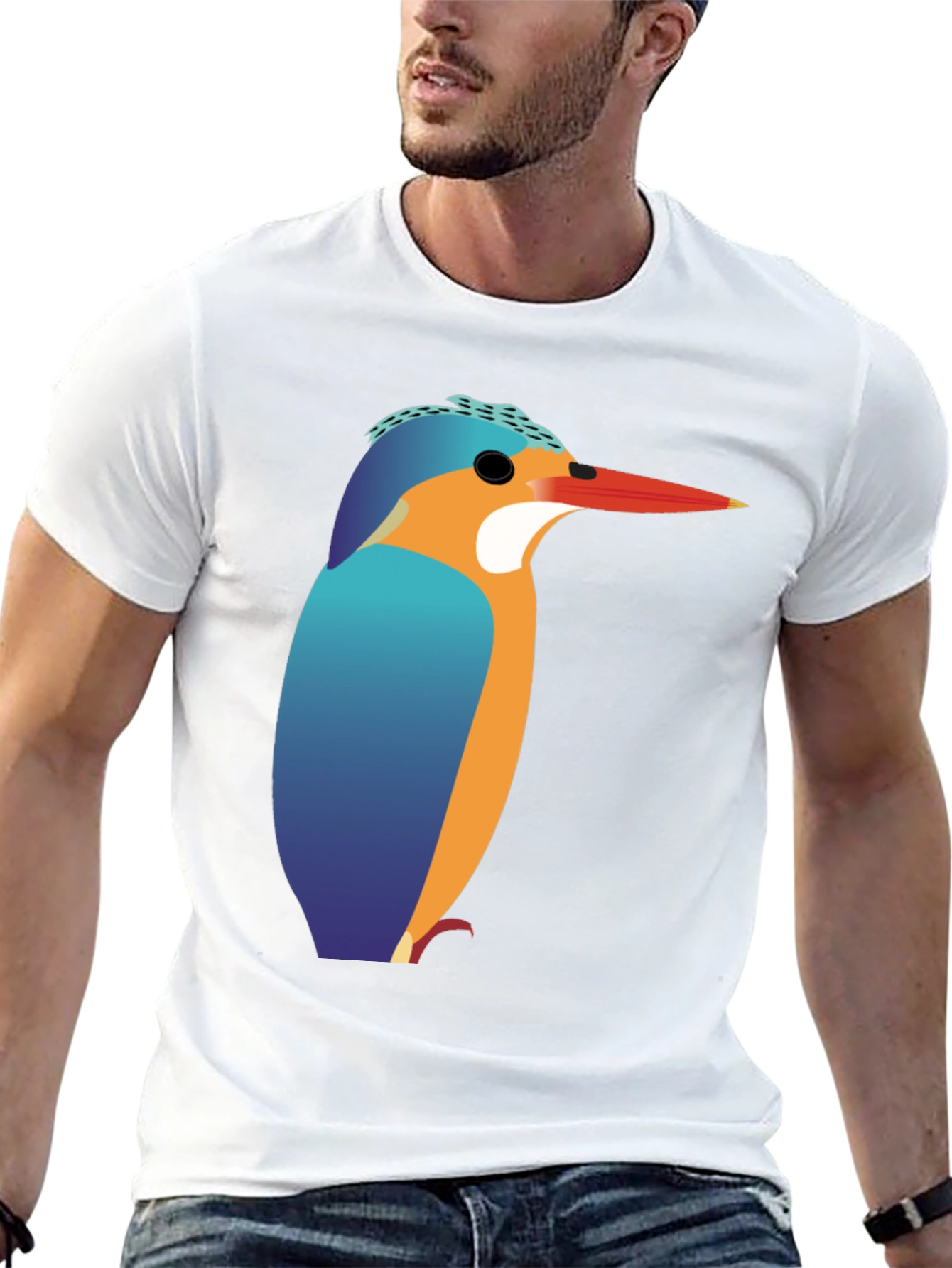 Kingfisher Bird Graphic Tee - Unique Design