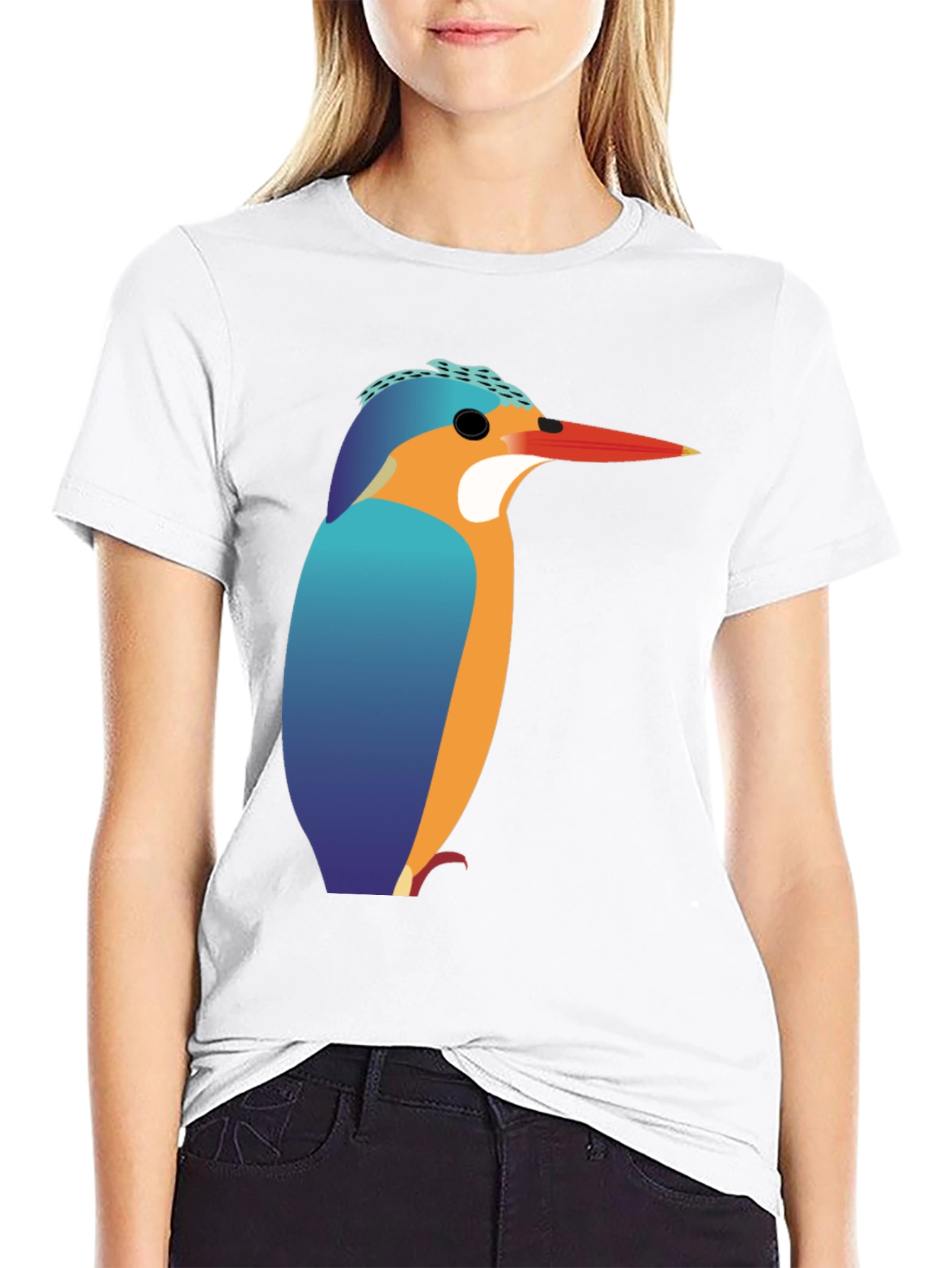 Kingfisher Bird Graphic Tee - Unique Design