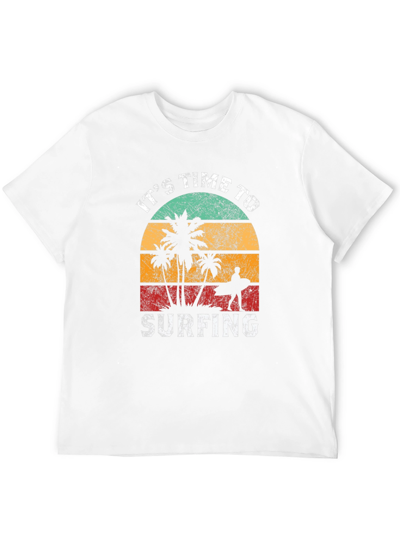 Retro Surfing T-Shirt - Its Time to Surf!