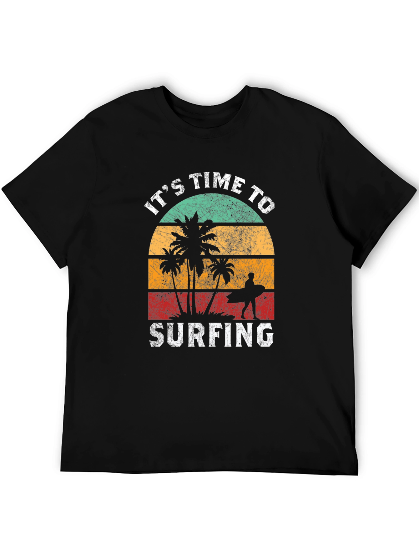 Retro Surfing T-Shirt - Its Time to Surf!