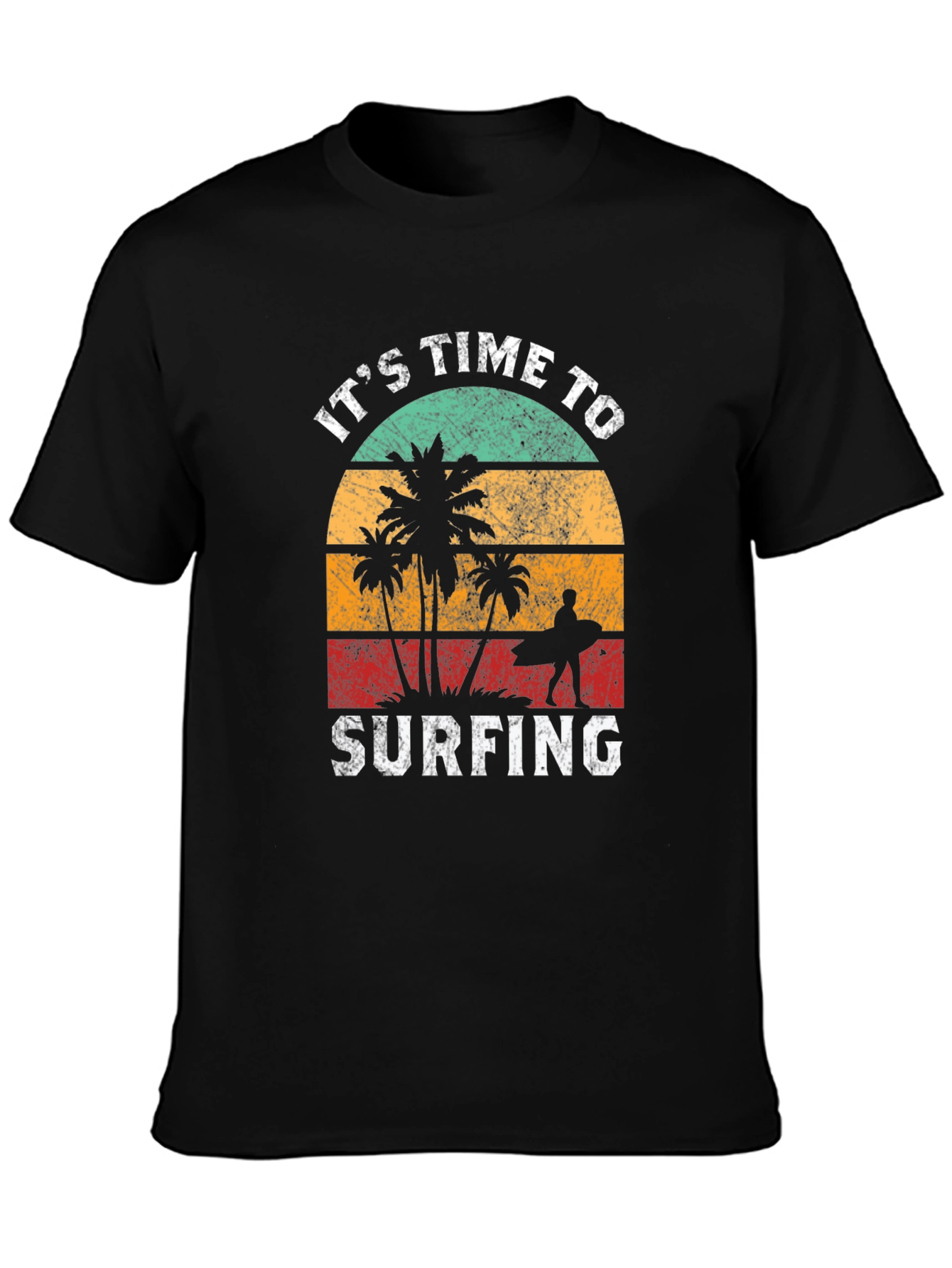 Retro Surfing T-Shirt - Its Time to Surf!