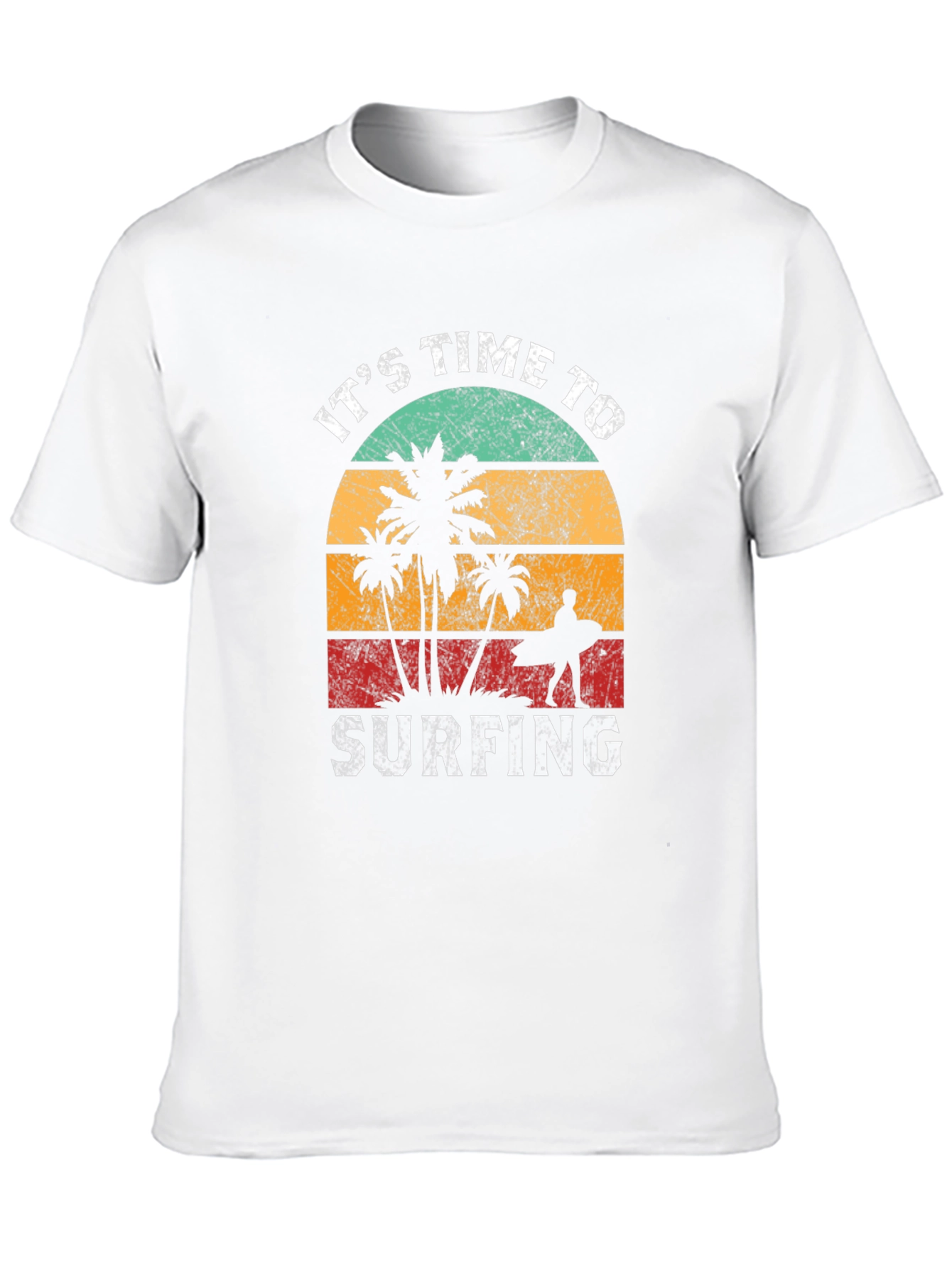Retro Surfing T-Shirt - Its Time to Surf!
