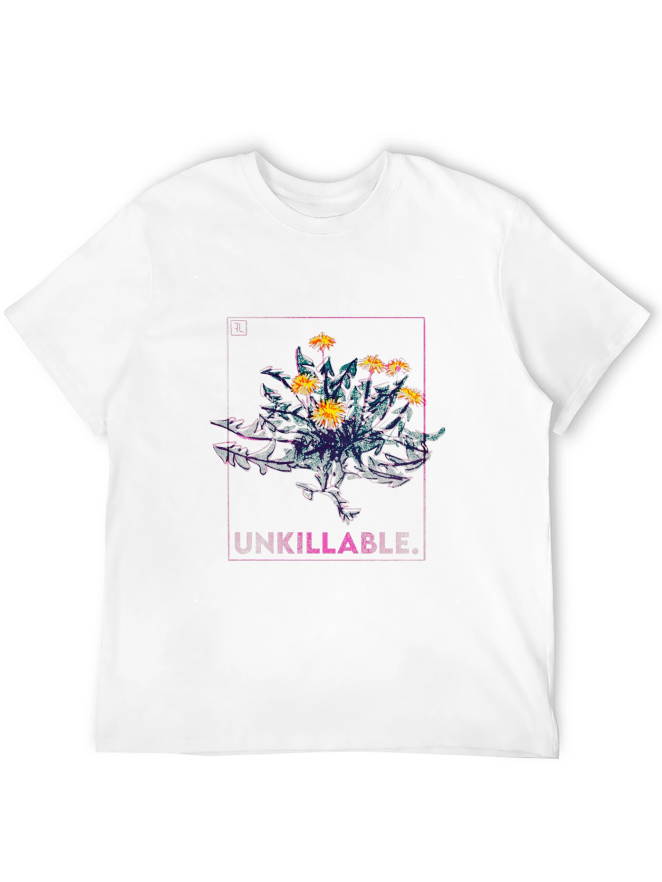 Unkillable Dandelion Graphic Tee - Mens Black T-Shirt