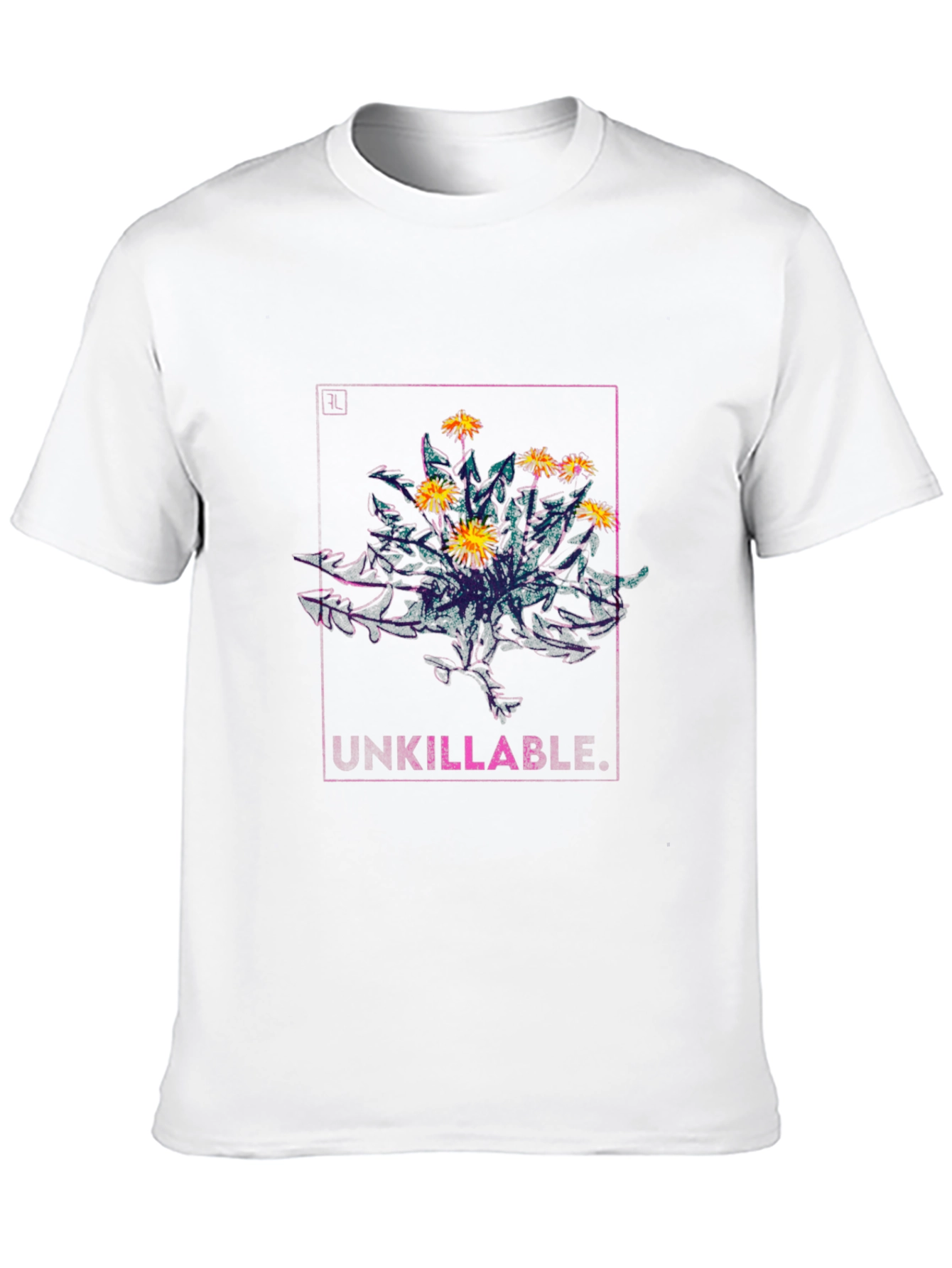 Unkillable Dandelion Graphic Tee - Mens Black T-Shirt