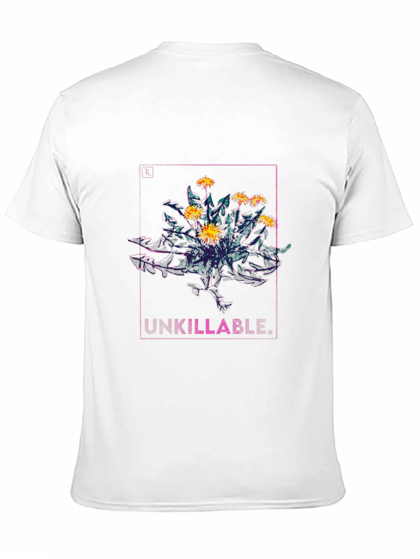 Unkillable Dandelion Graphic Tee - Mens Black T-Shirt
