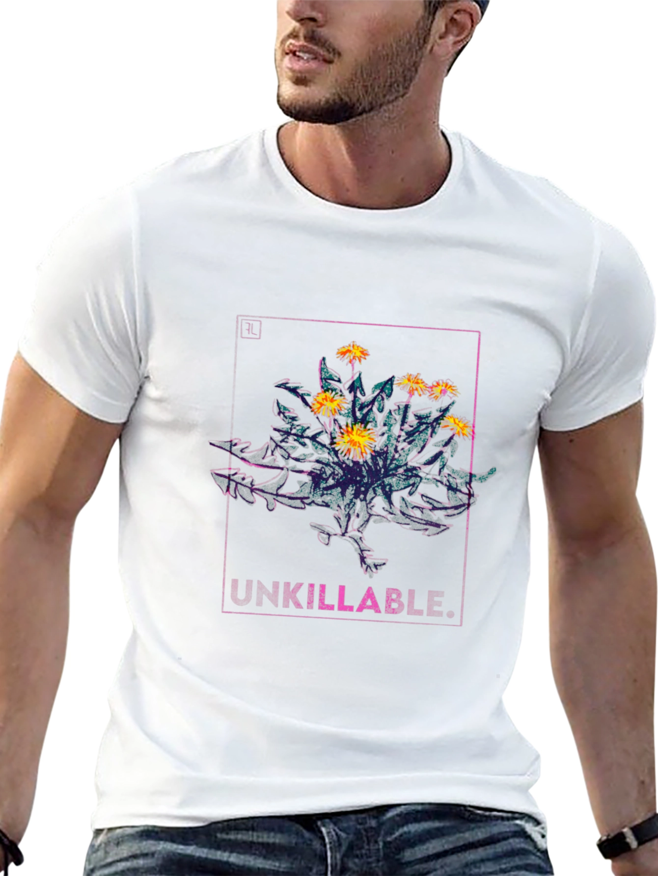 Unkillable Dandelion Graphic Tee - Mens Black T-Shirt