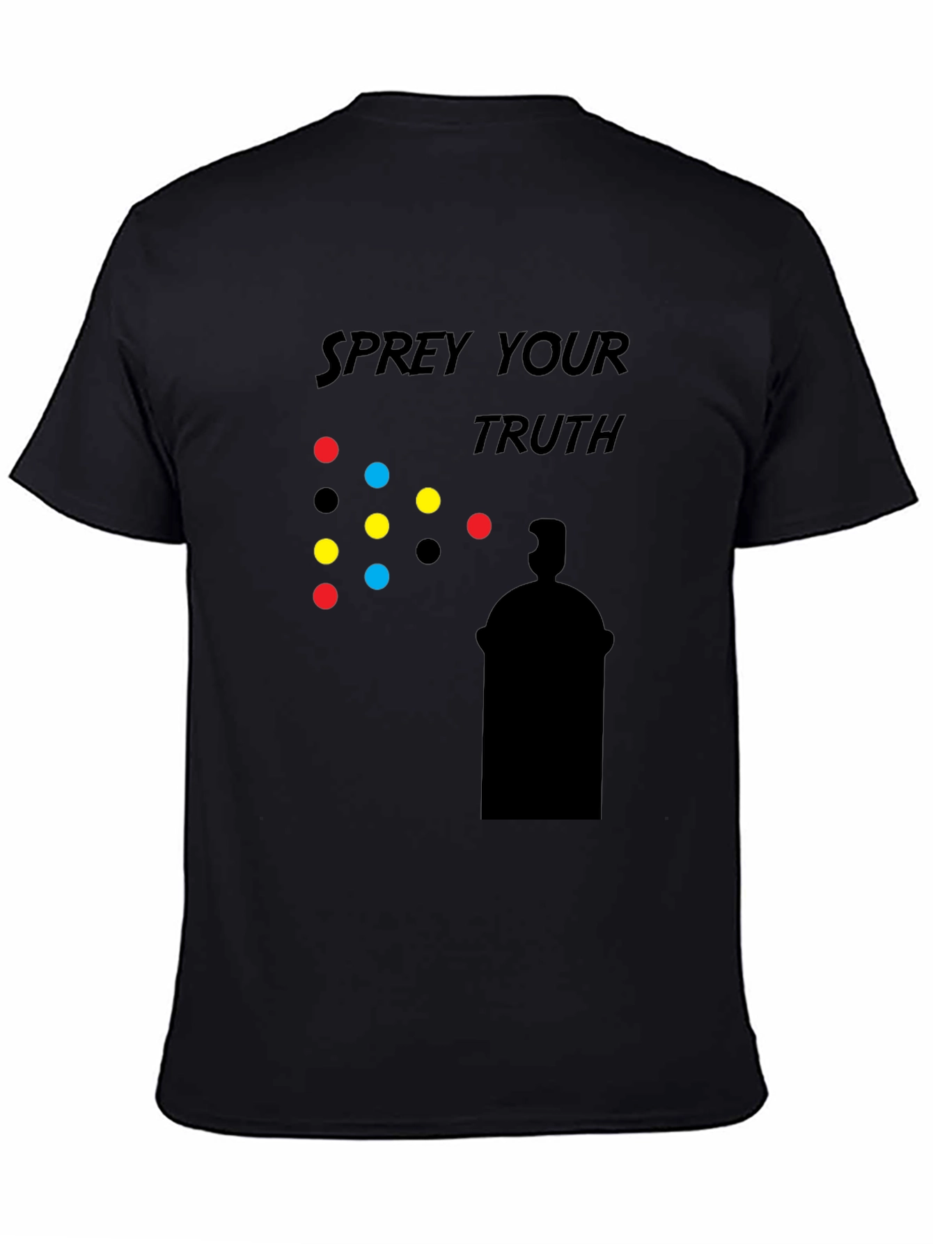 Spray Your Truth Graphic T-Shirt - Black