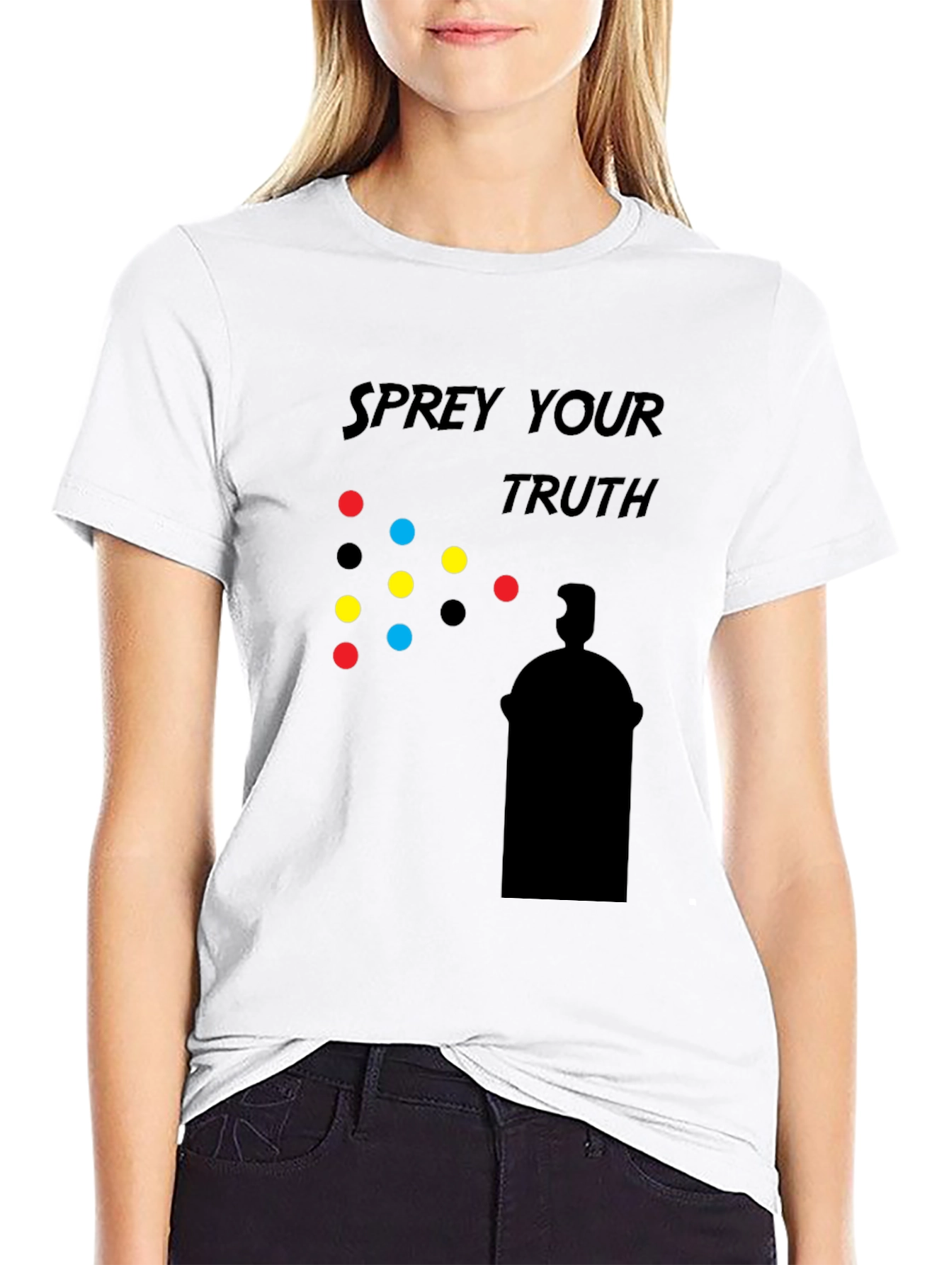 Spray Your Truth Graphic T-Shirt - Black