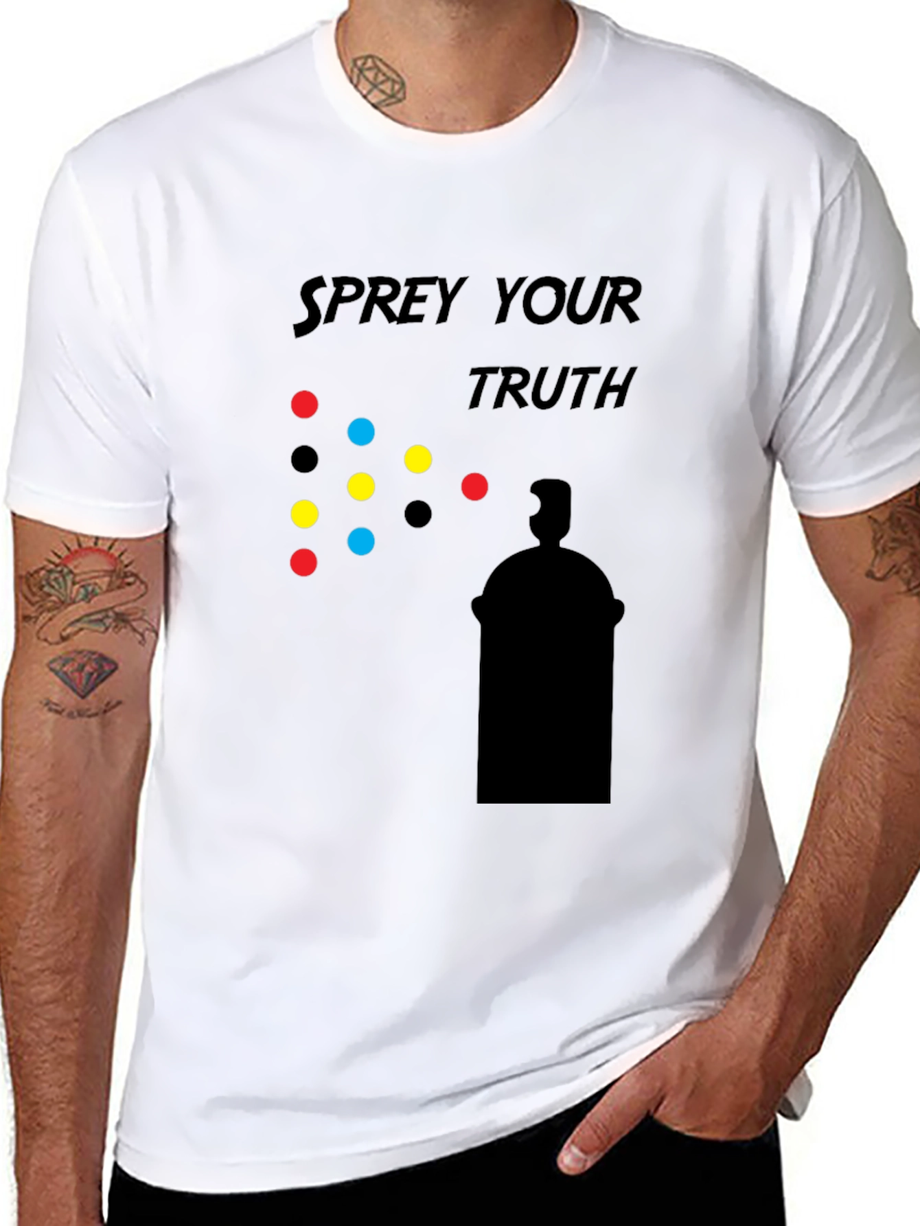 Spray Your Truth Graphic T-Shirt - Black