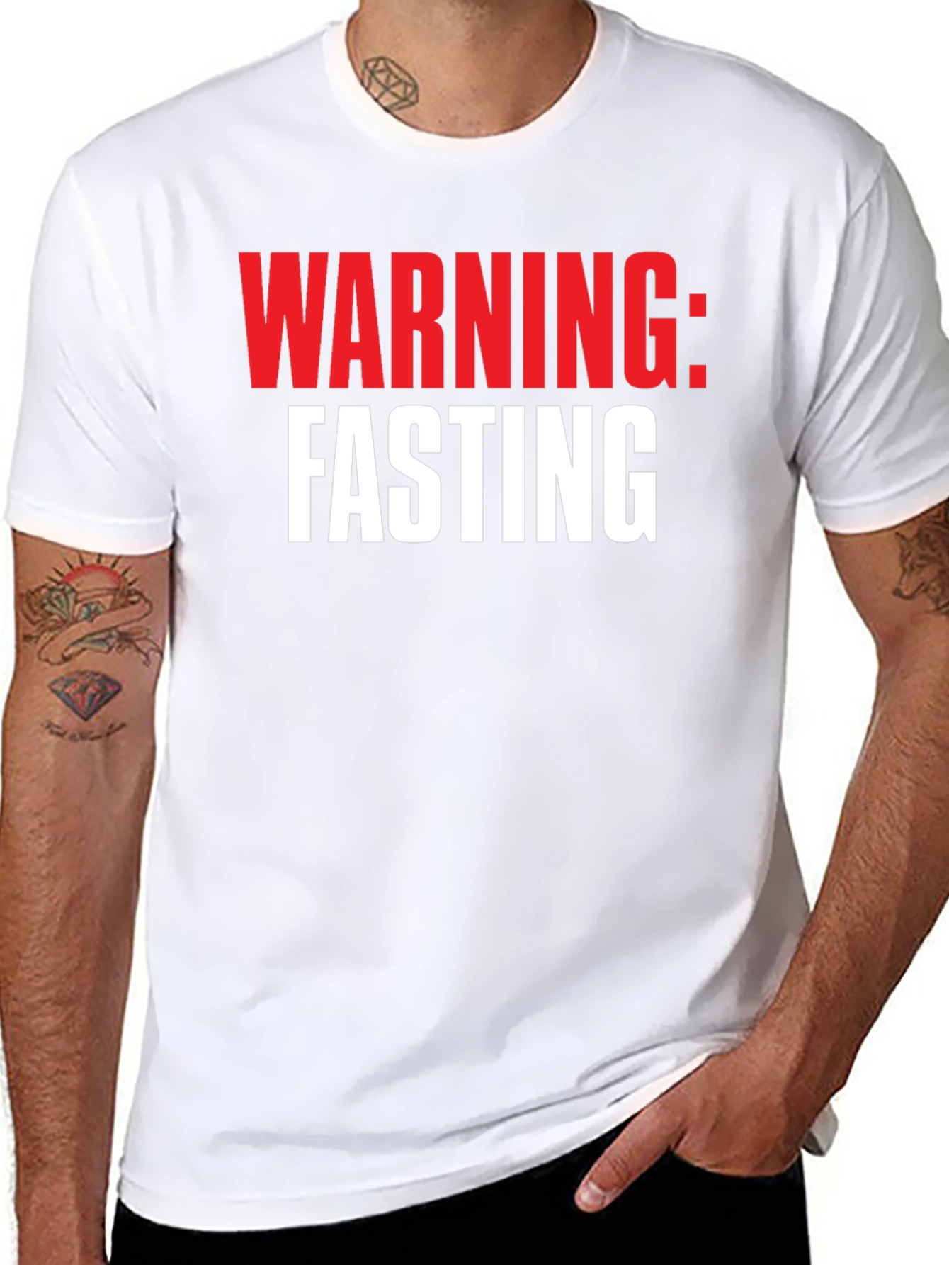 Warning: Fasting Graphic Tee - Bold Statement Shirt