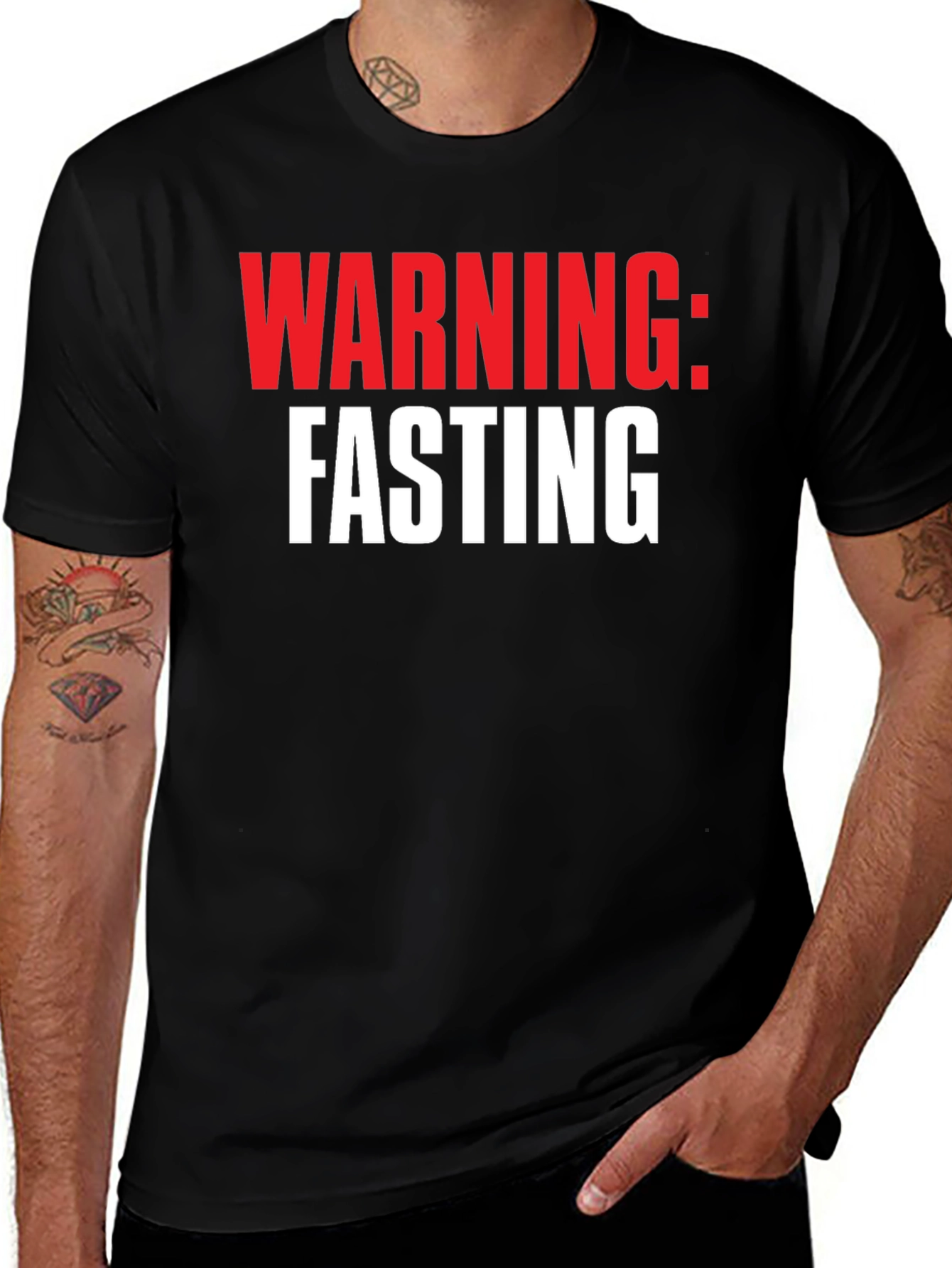 Warning: Fasting Graphic Tee - Bold Statement Shirt