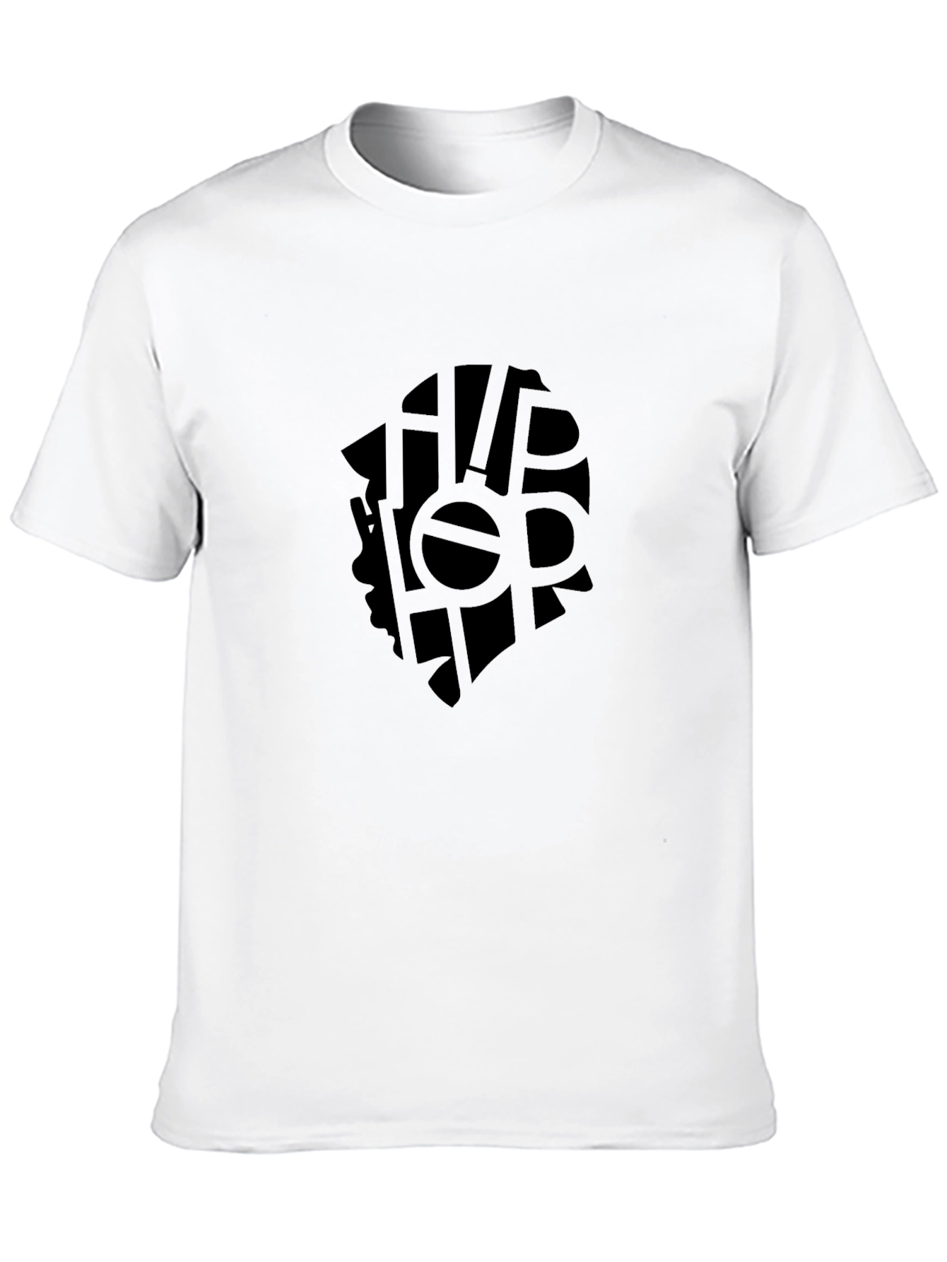 Hip Hop Silhouette Graphic Black T-Shirt