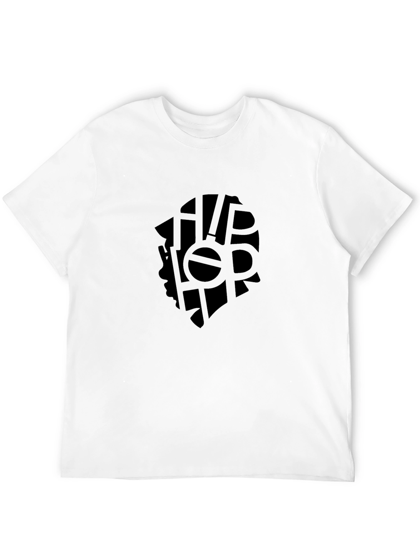 Hip Hop Silhouette Graphic Black T-Shirt