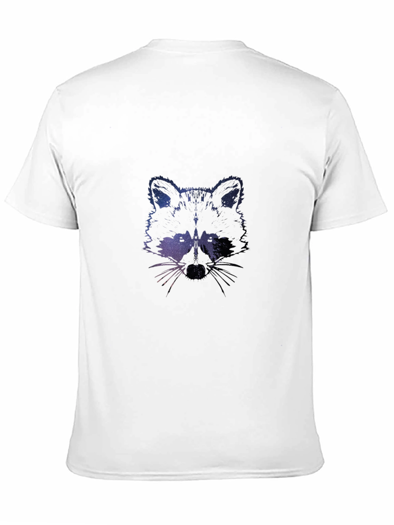 Galaxy Raccoon Graphic Tee - Black Crew Neck