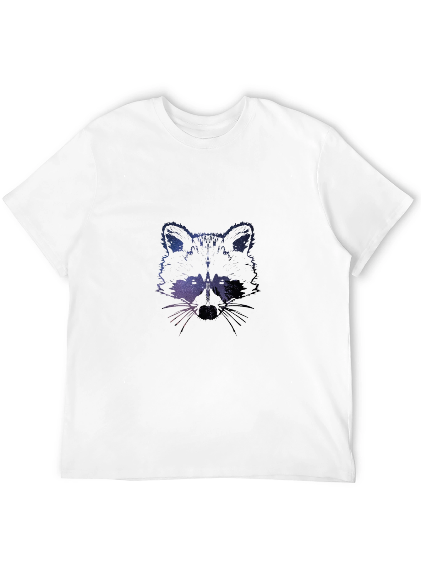 Galaxy Raccoon Graphic Tee - Black Crew Neck