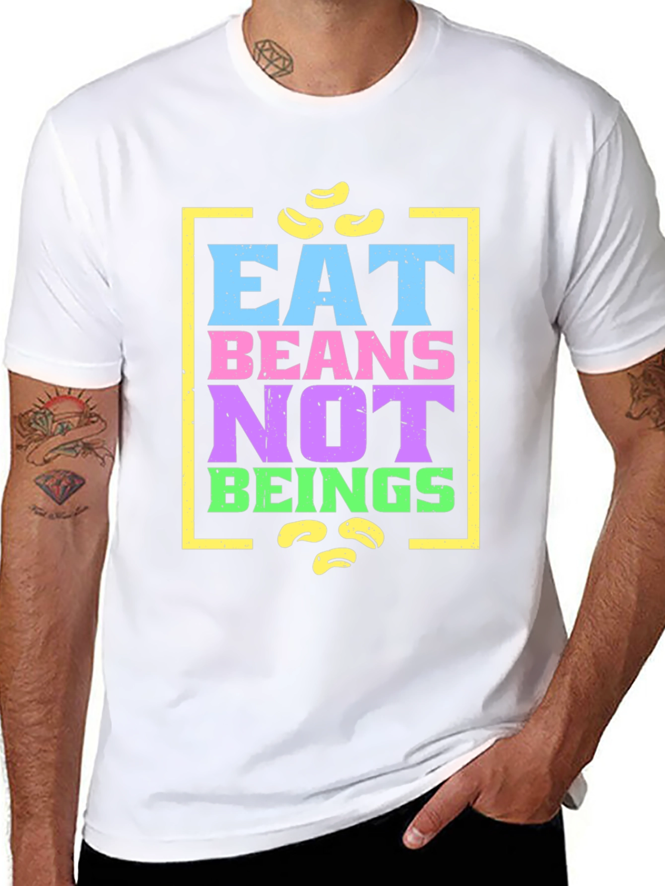 Eat Beans Not Beings Graphic T-Shirt