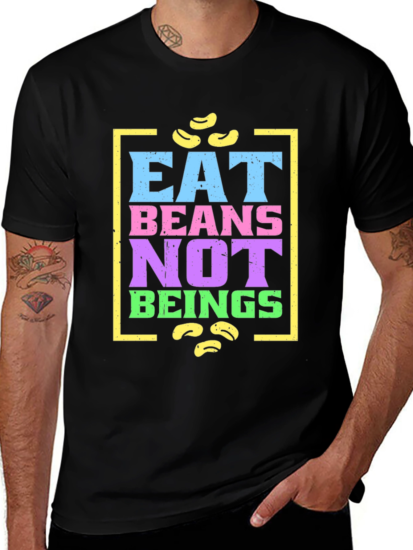 Eat Beans Not Beings Graphic T-Shirt