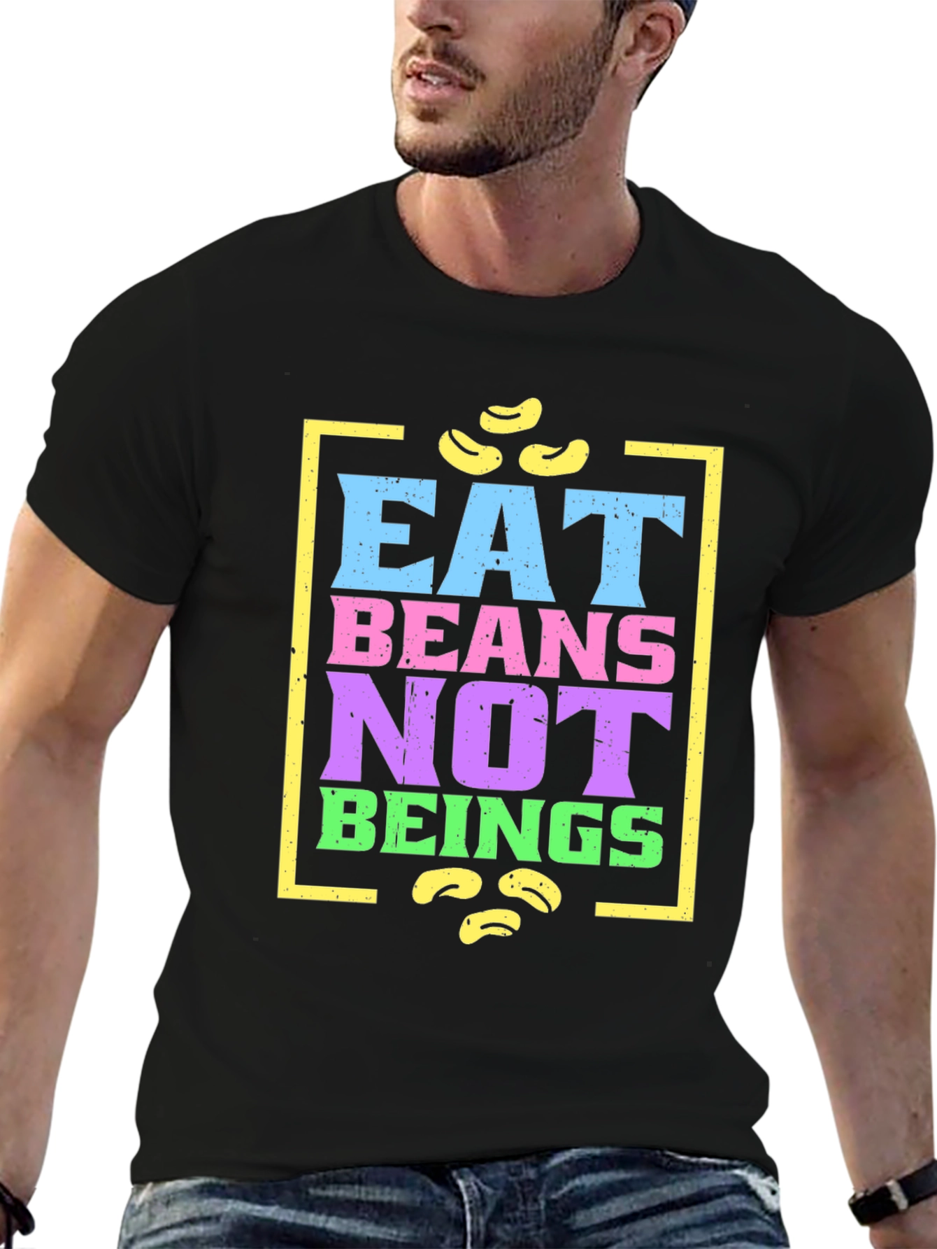 Eat Beans Not Beings Graphic T-Shirt