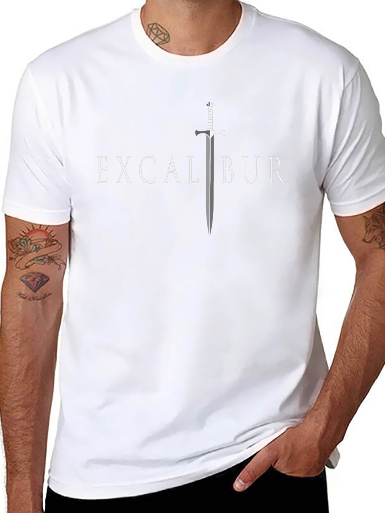 Excalibur Sword Graphic Tee - Black