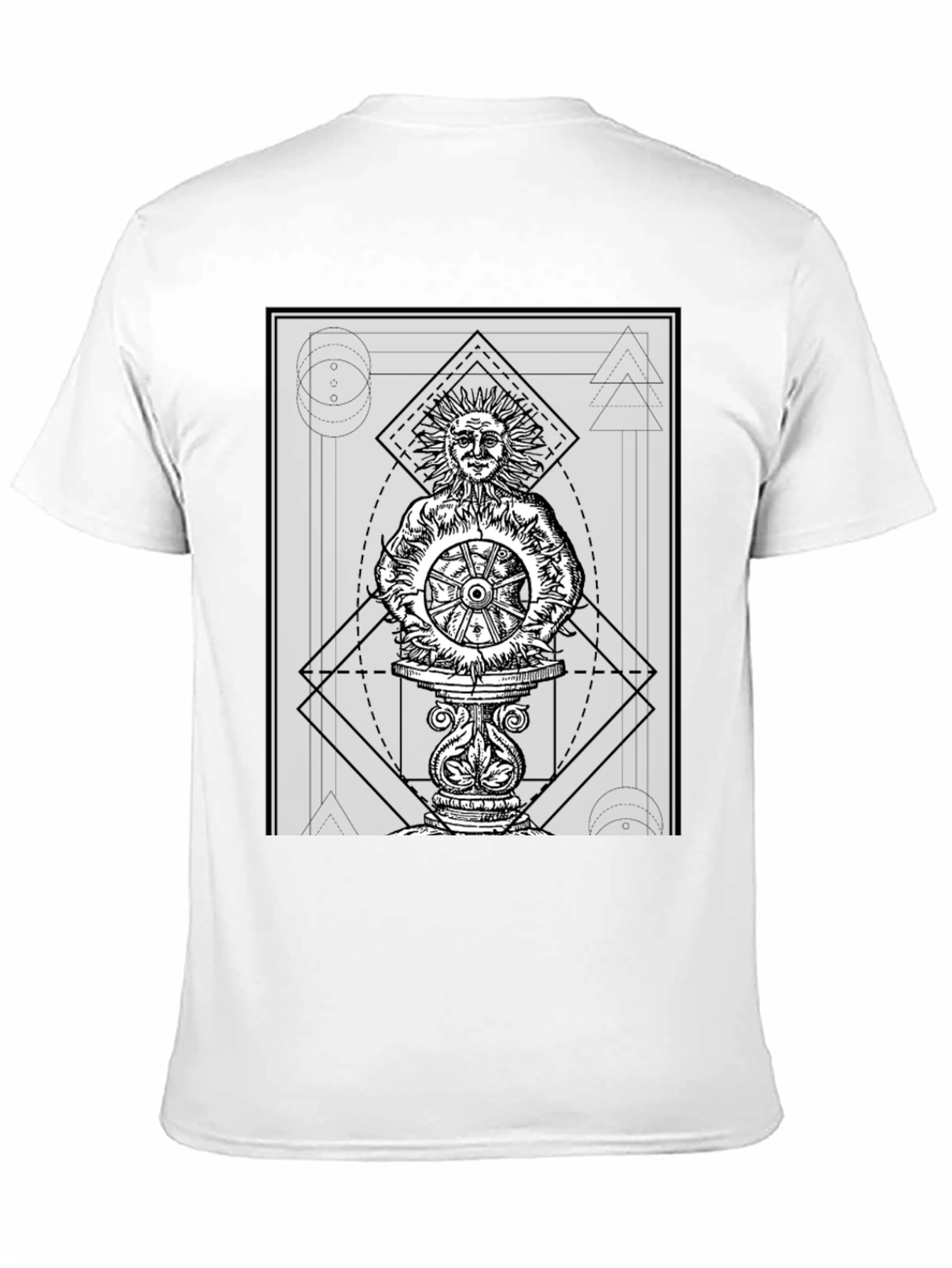 Sun Wheel Graphic Tee - Black Cotton