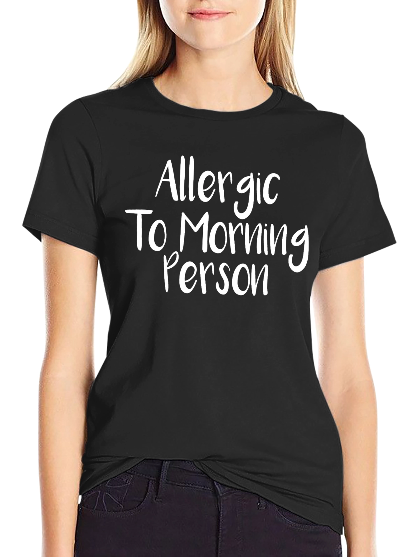 Allergic To Morning Person Graphic Tee