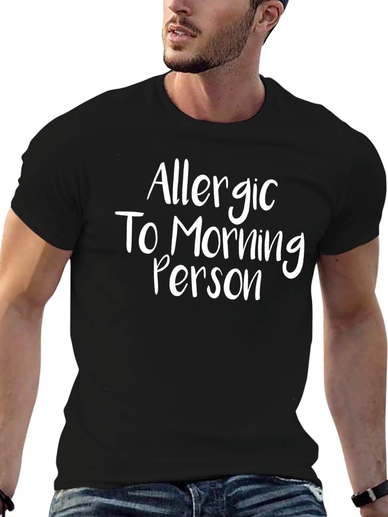 Allergic To Morning Person Graphic Tee