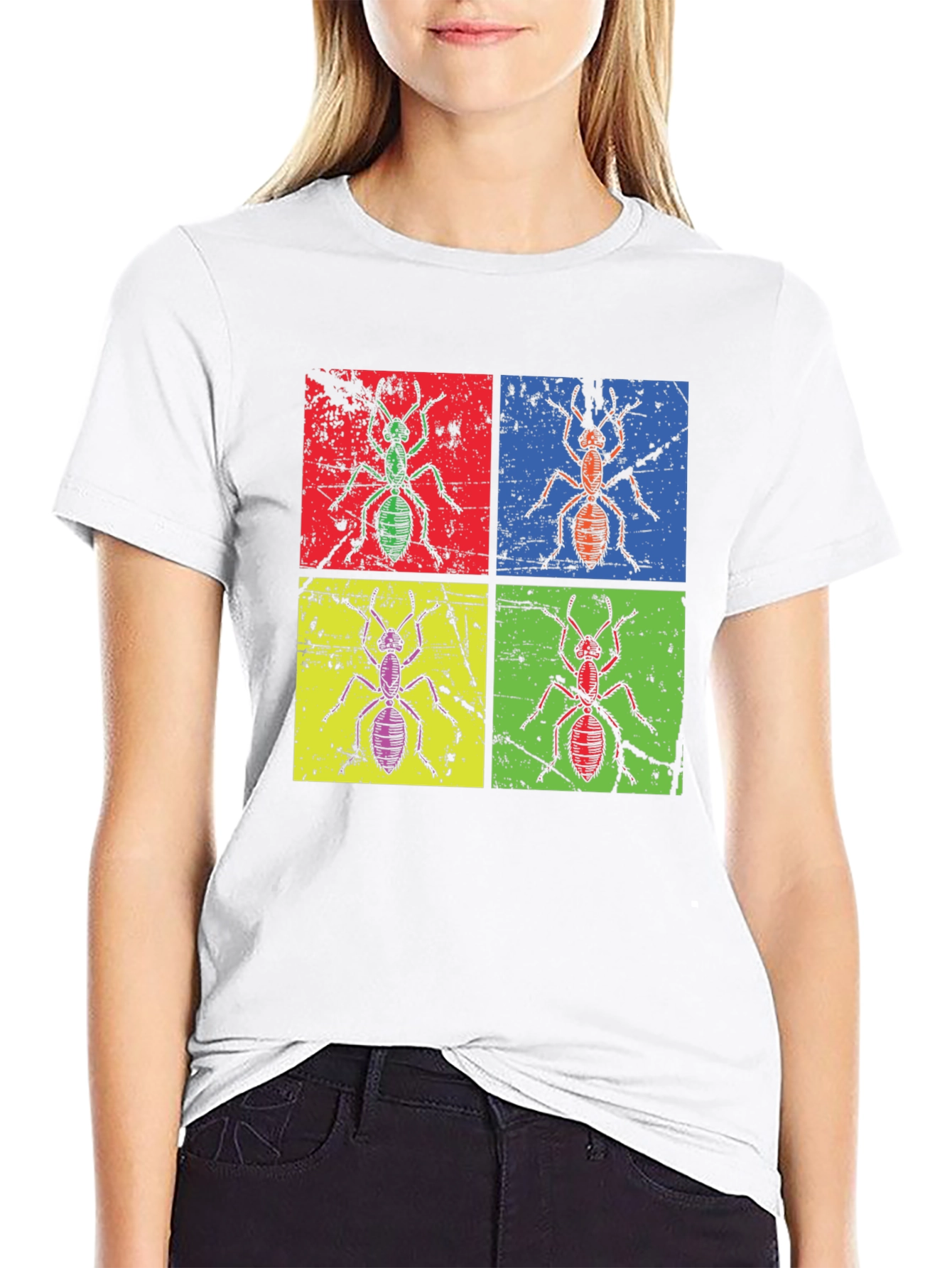 Ant Pop Art Graphic Tee - Quirky Insect T-Shirt