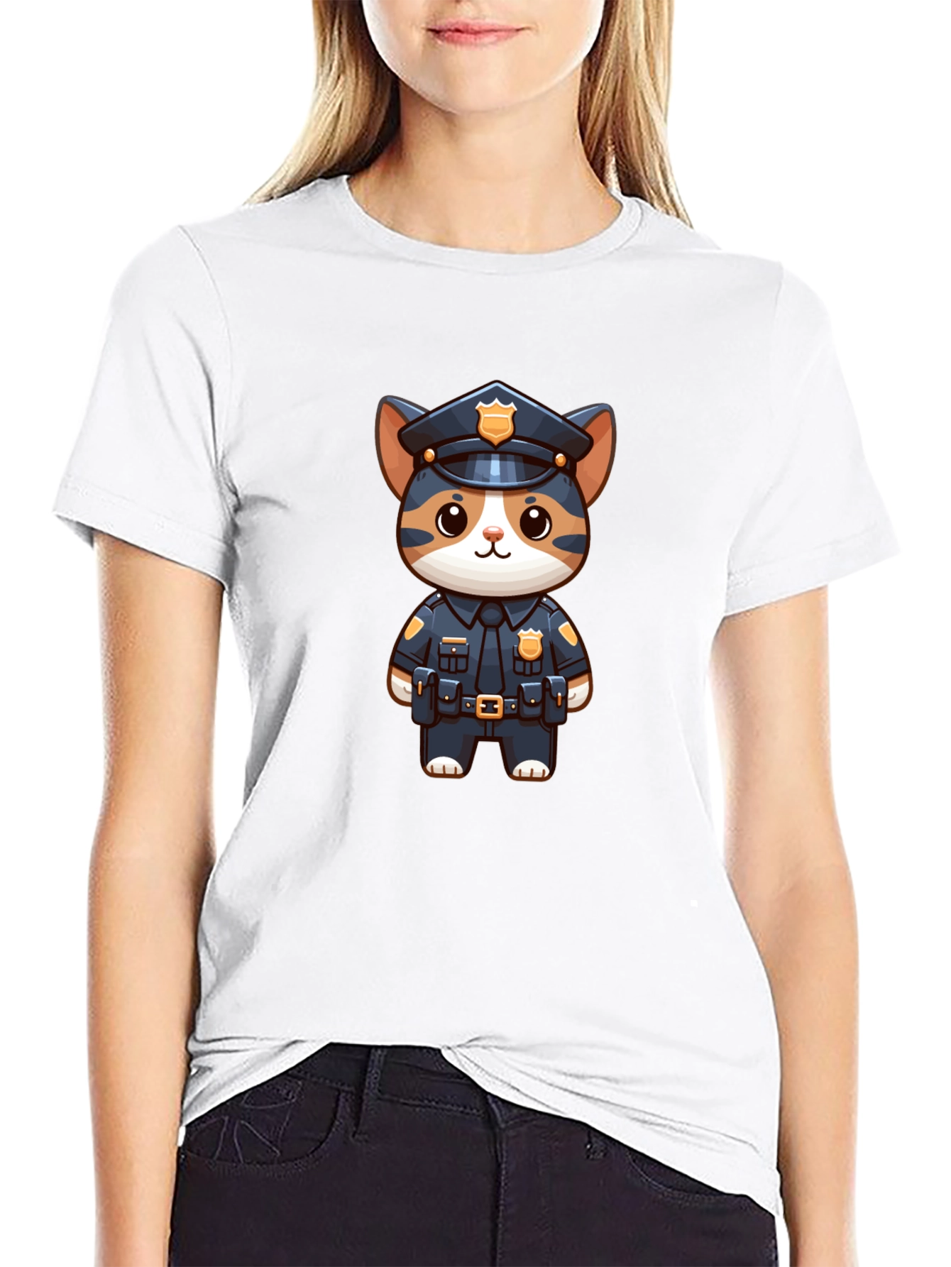 Cat Cop Graphic T-Shirt