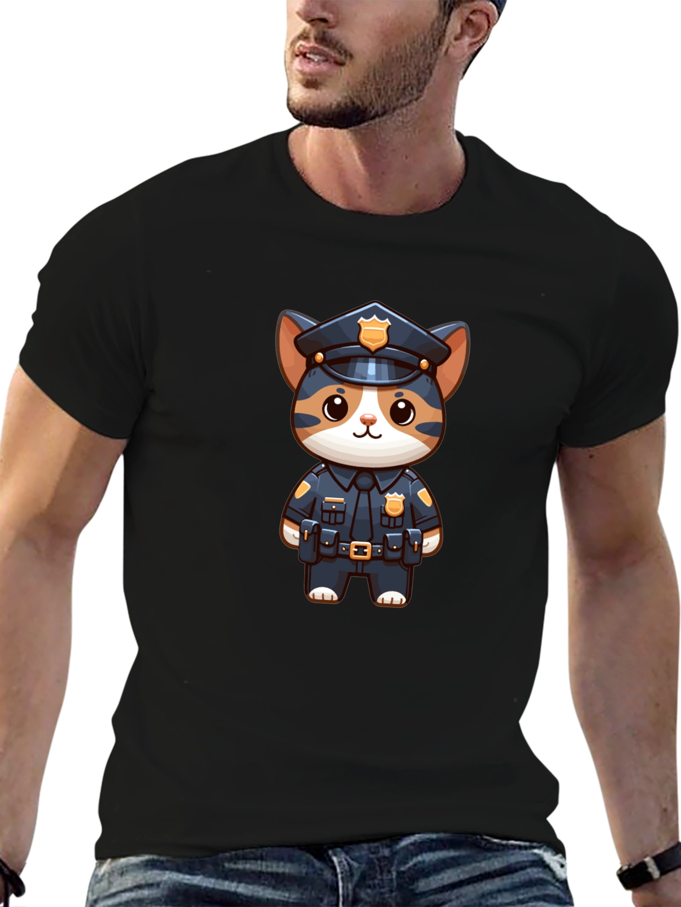 Cat Cop Graphic T-Shirt
