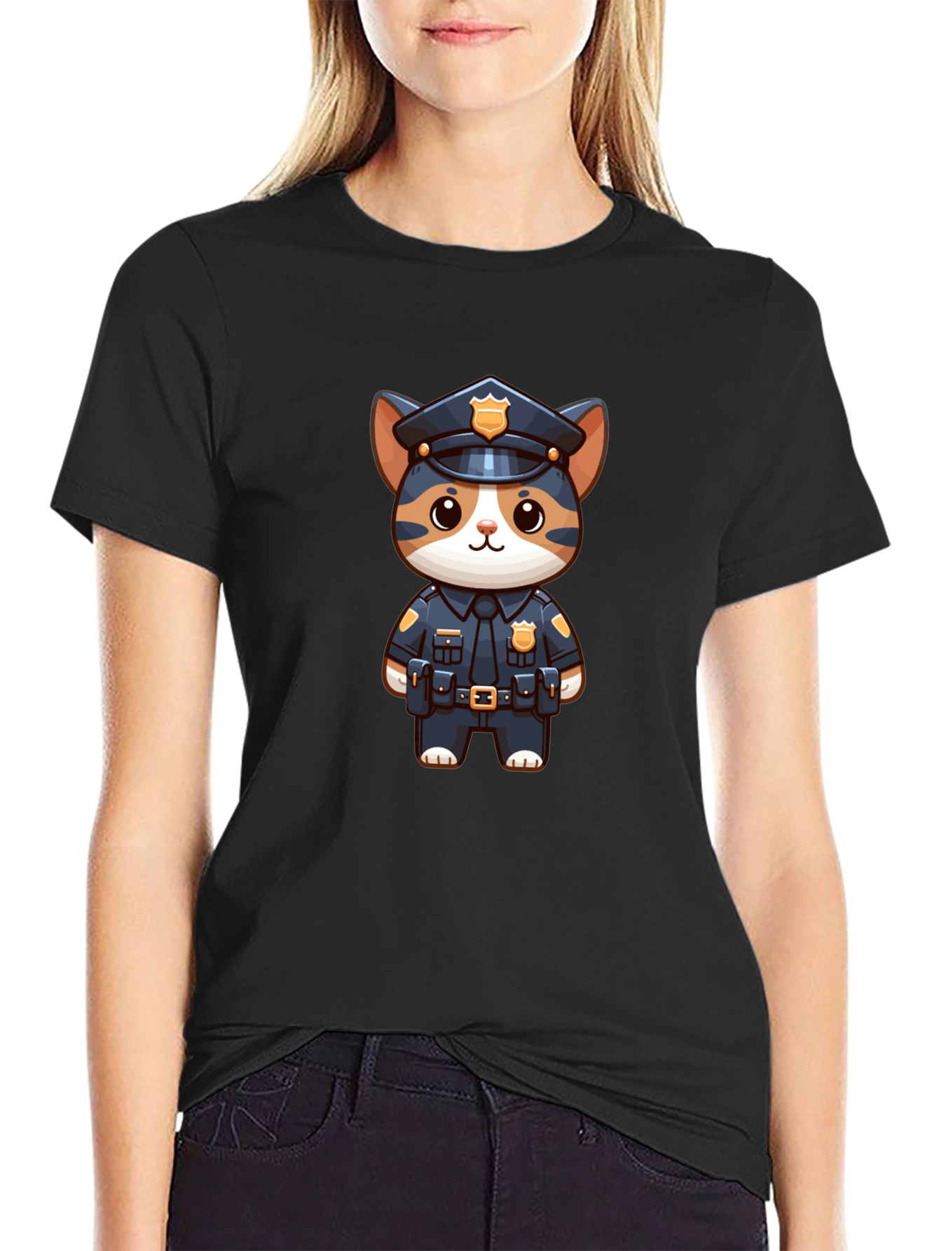 Cat Cop Graphic T-Shirt