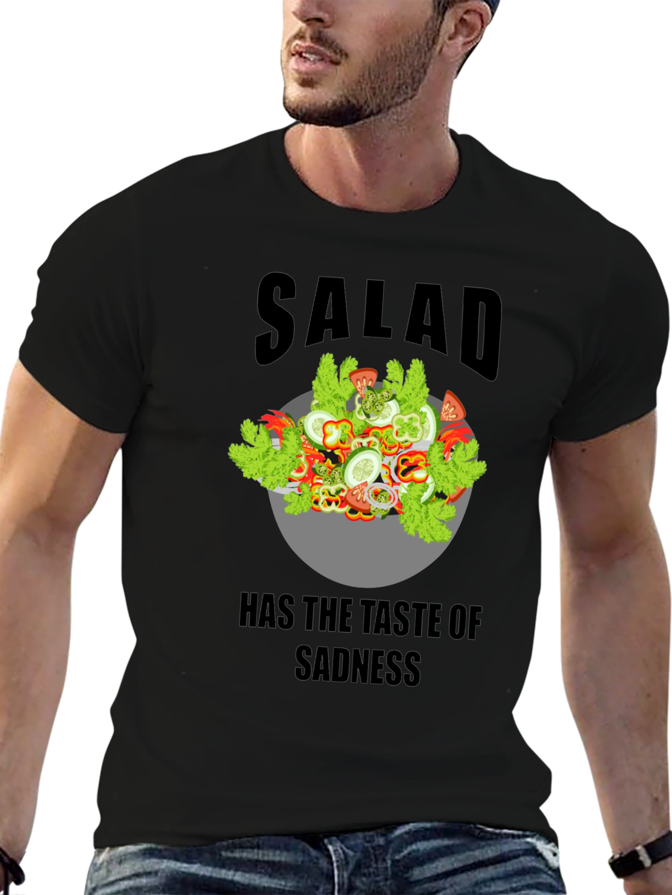 Sad Salad Graphic T-Shirt - Unisex Cotton Tee