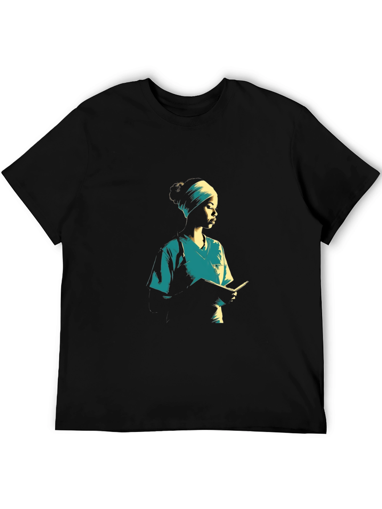 Nurse Graphic Tee - Black Cotton Casual T-Shirt