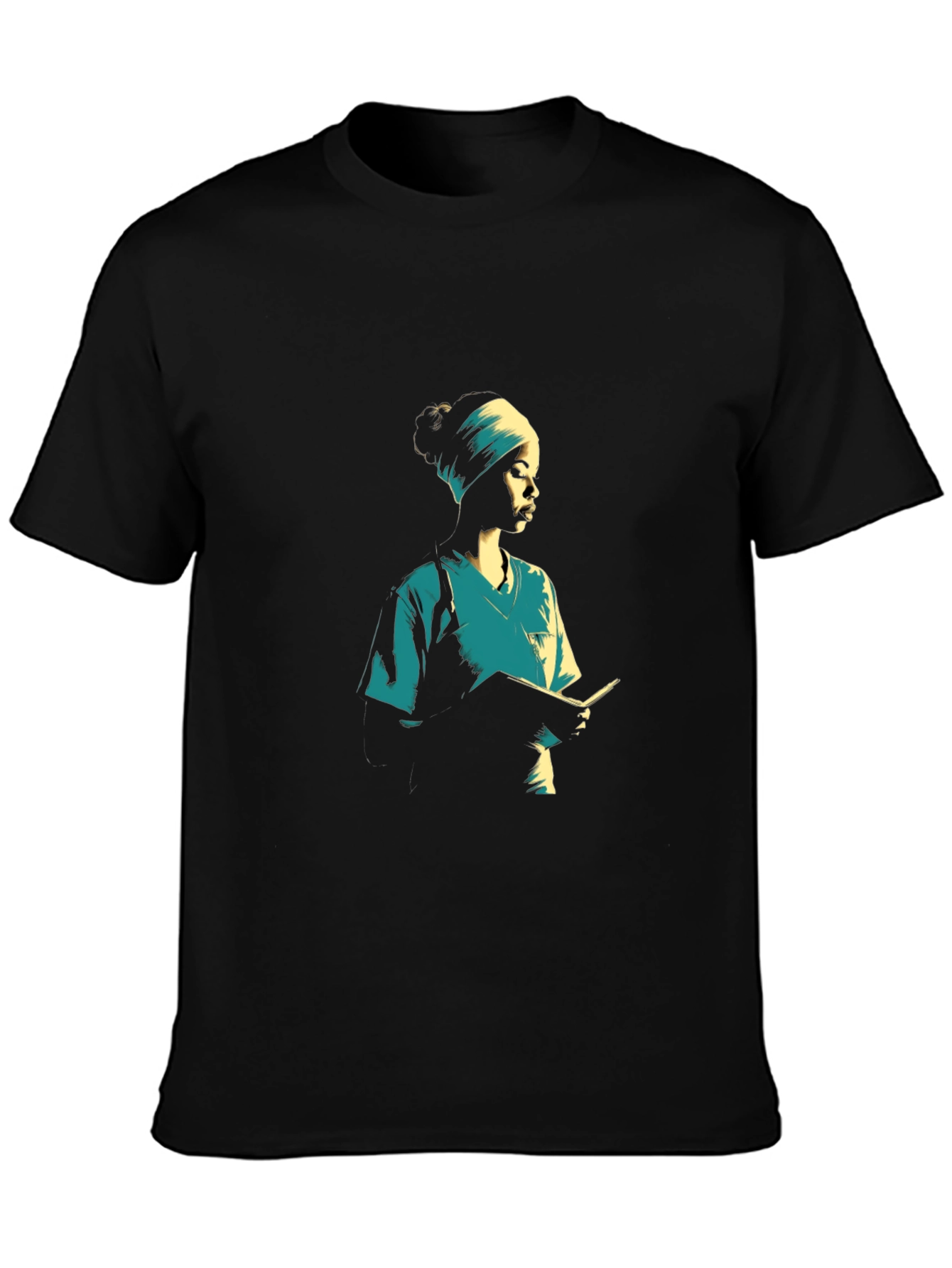Nurse Graphic Tee - Black Cotton Casual T-Shirt